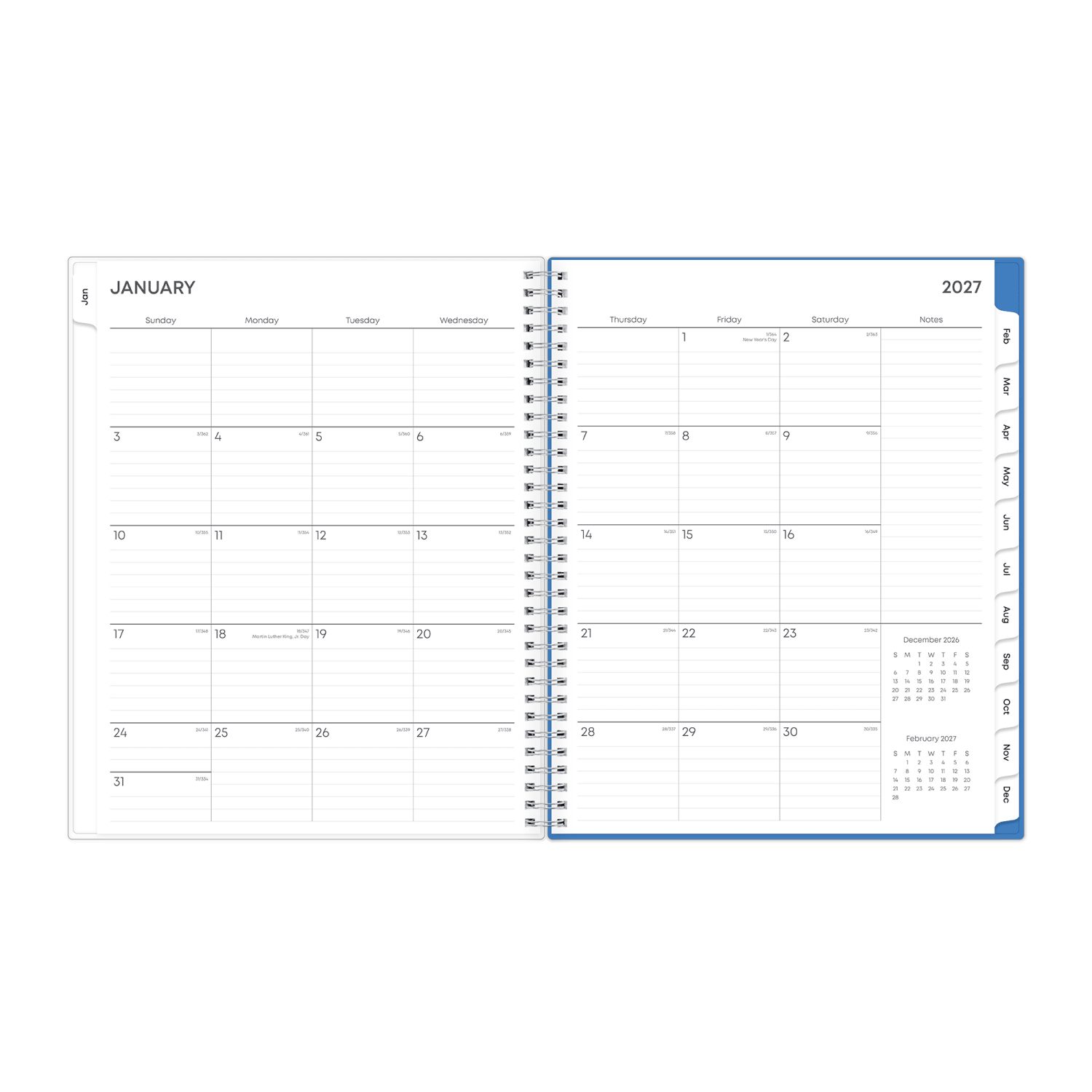 2027 Blue Sky Savoy Cool Weekly/Monthly Planning Calendar, 8.5x11, 0%, PP, Jan-Dec, RY27 - Image 4