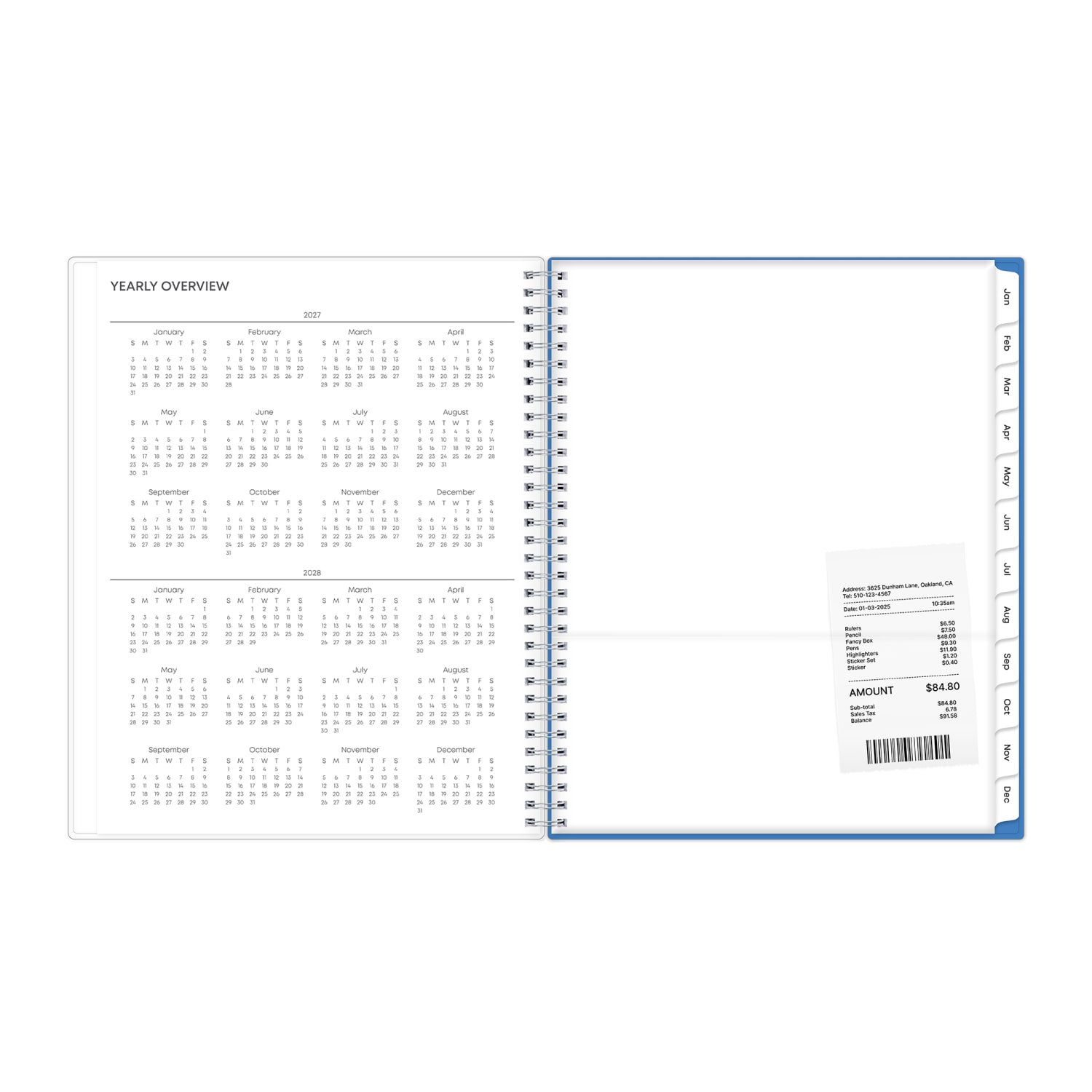 2027 Blue Sky Savoy Cool Weekly/Monthly Planning Calendar, 8.5x11, 0%, PP, Jan-Dec, RY27 - Image 5