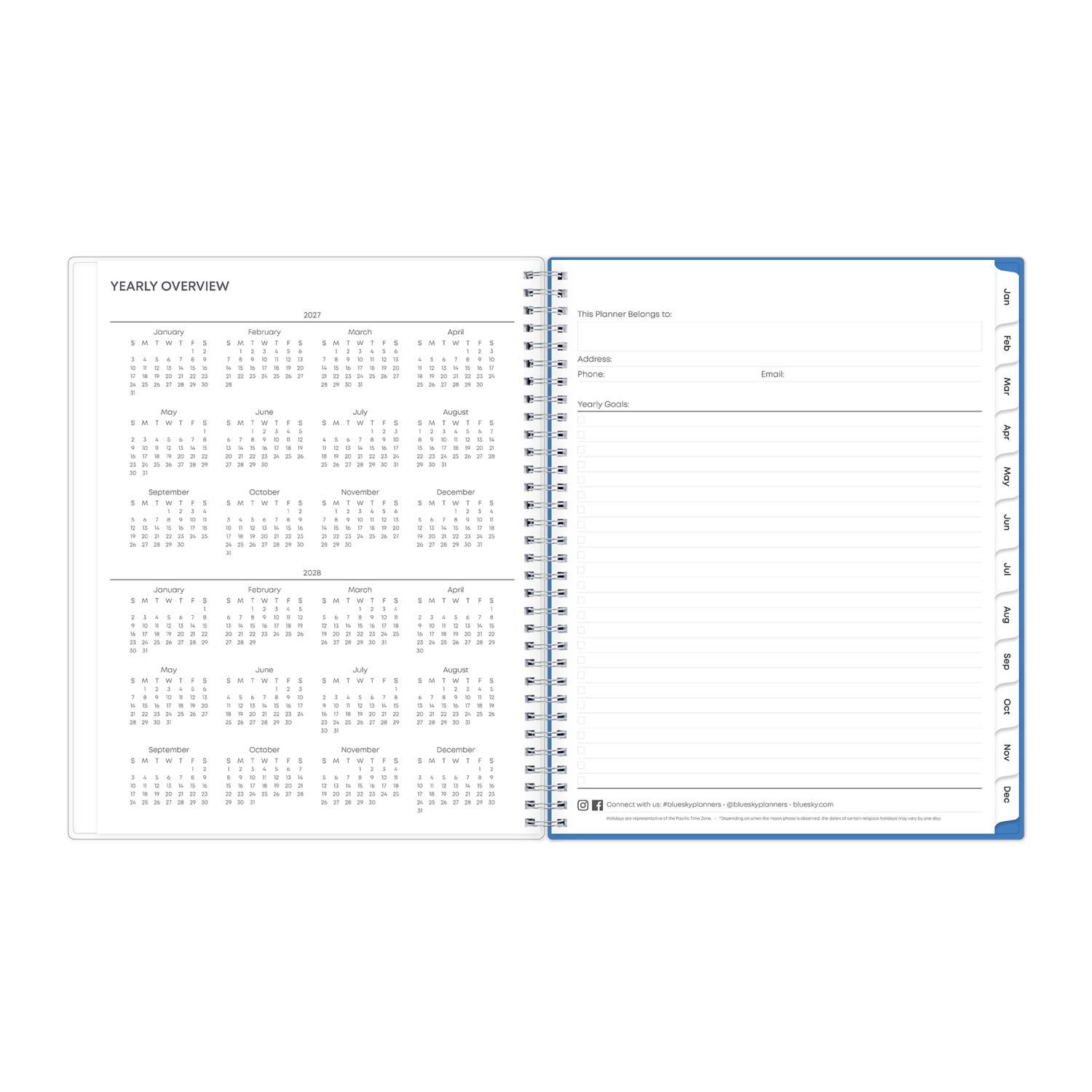 2027 Blue Sky Savoy Cool Weekly/Monthly Planning Calendar, 8.5x11, 0%, PP, Jan-Dec, RY27 - Image 6