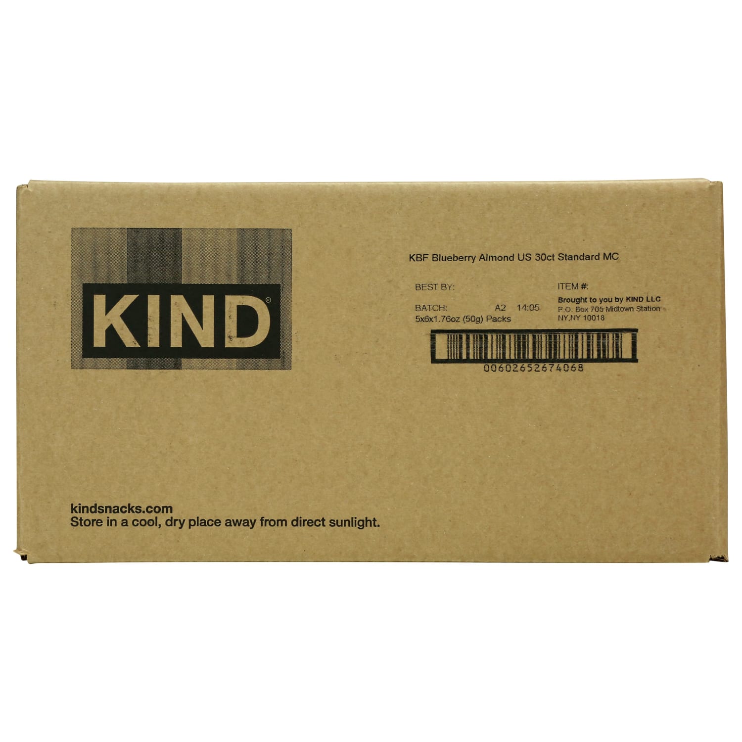 KIND Protein Snack Bars, Blueberry Almond, 1.76 Oz, Total Qty 30