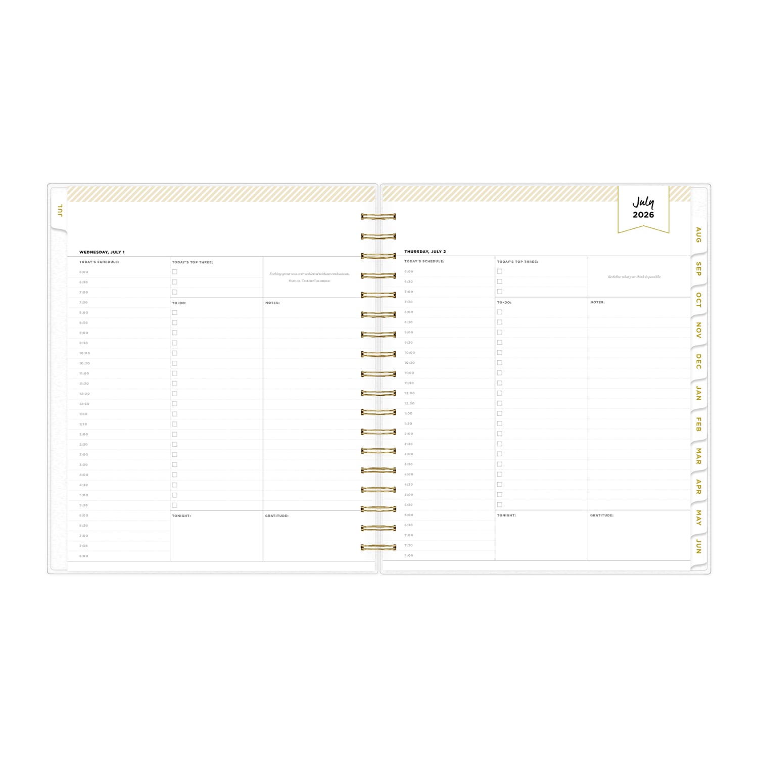 Planning Calendar DD Rugby Stripe Black PP 8x10 AY26-27 Daily - Image 3