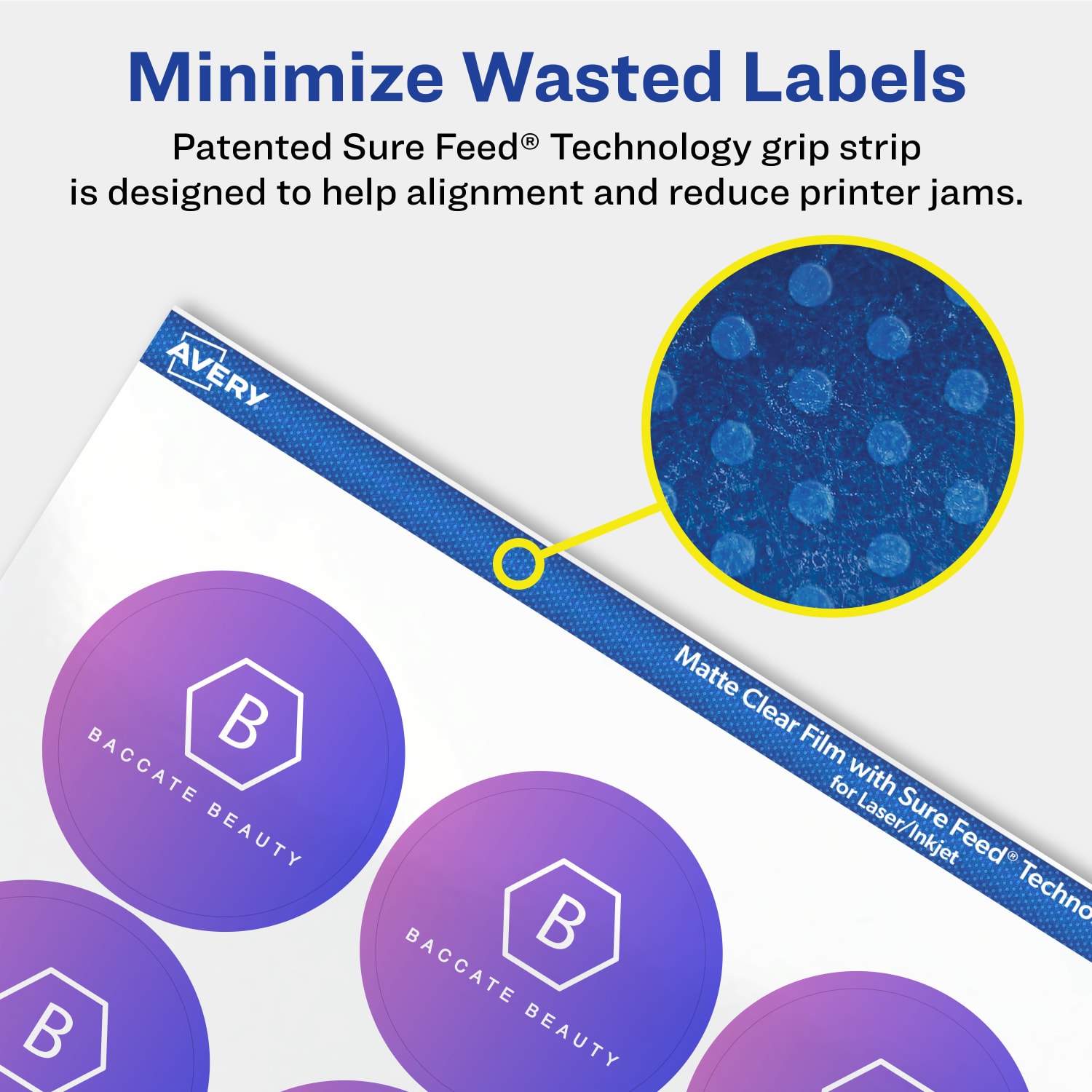 Avery Permanent Labels With Sure Feed, 94508-CMF10, Round, 1-2/3in, Matte Clear, Pack Of 200 - Image 5