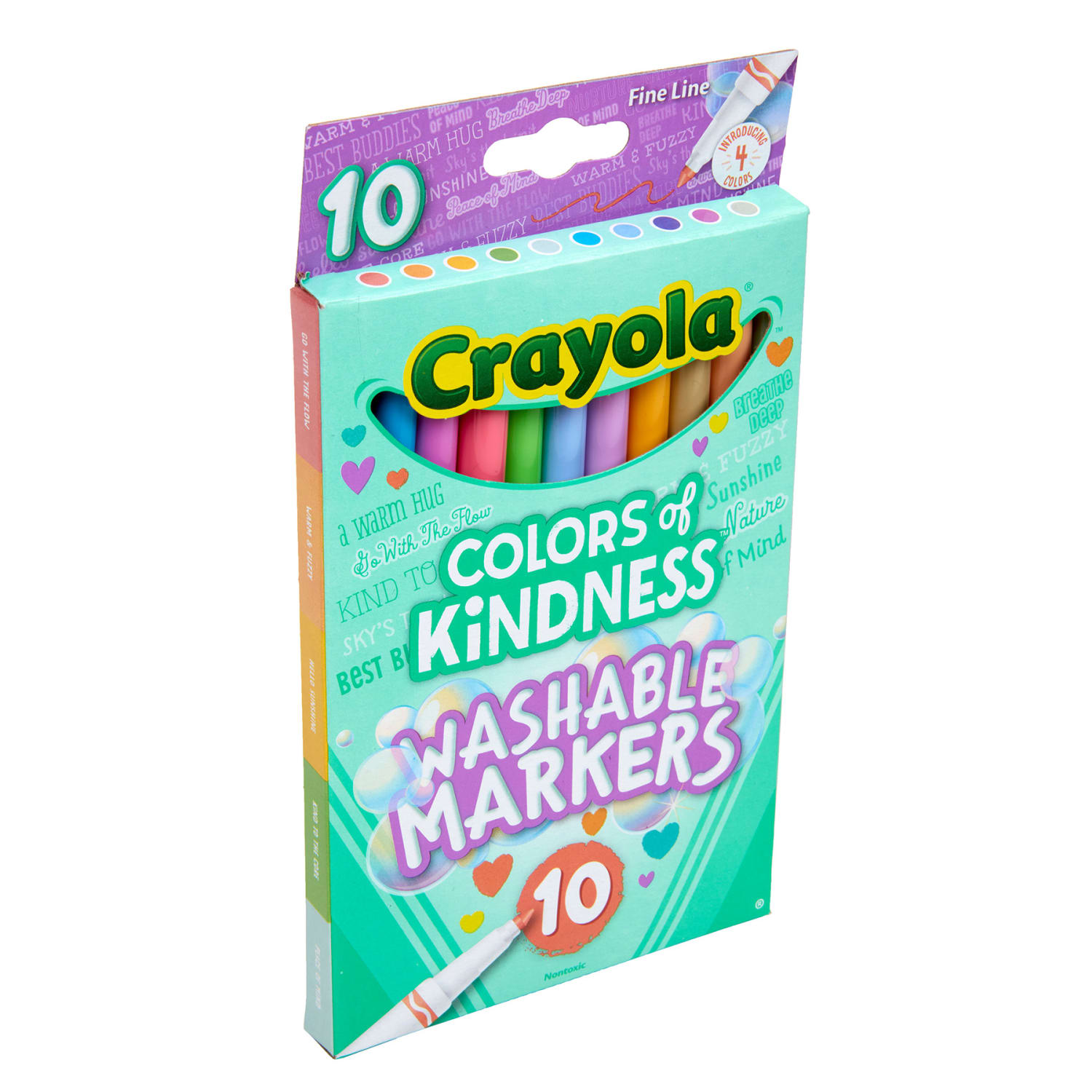 Crayola Washable Markers, Fine Line, Colors of Kindness, Pack Of 10 Markers, Set Of 6 Packs - Image 4