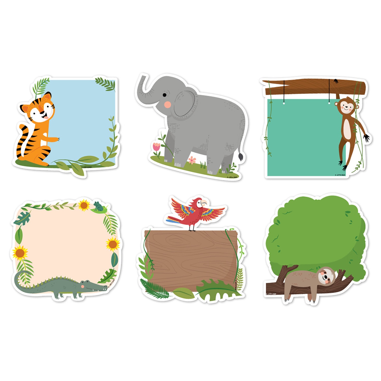 Creative Teaching Press Designer Cut-Outs, 6in, Jungle Friends, 36 Cut-Outs Per Pack, Bundle Of 3 Packs - Image 3