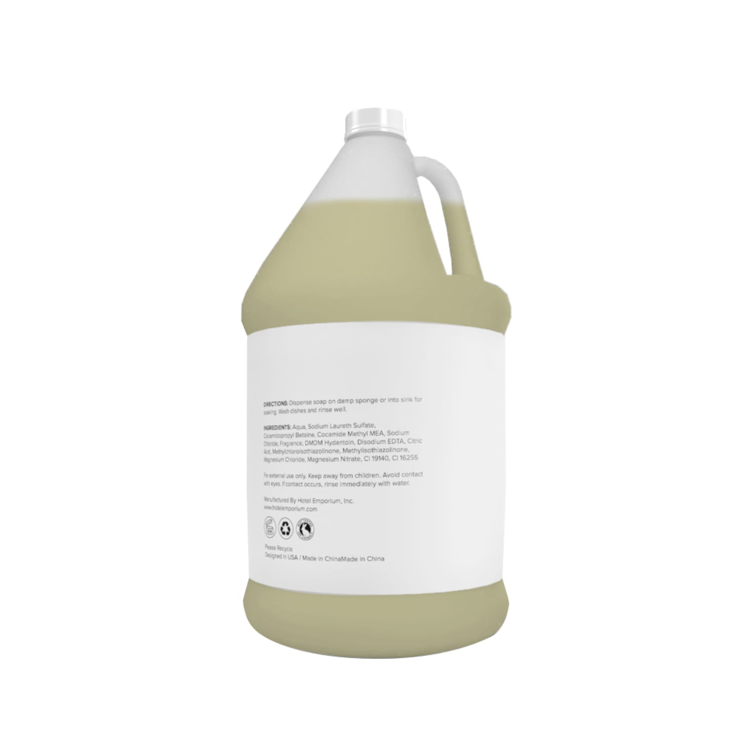 Hotel Emporium Noni Liquid Dish Soap, Lemon Scent, 5L, Yellow, Case Of 2 Bottles - Image 3