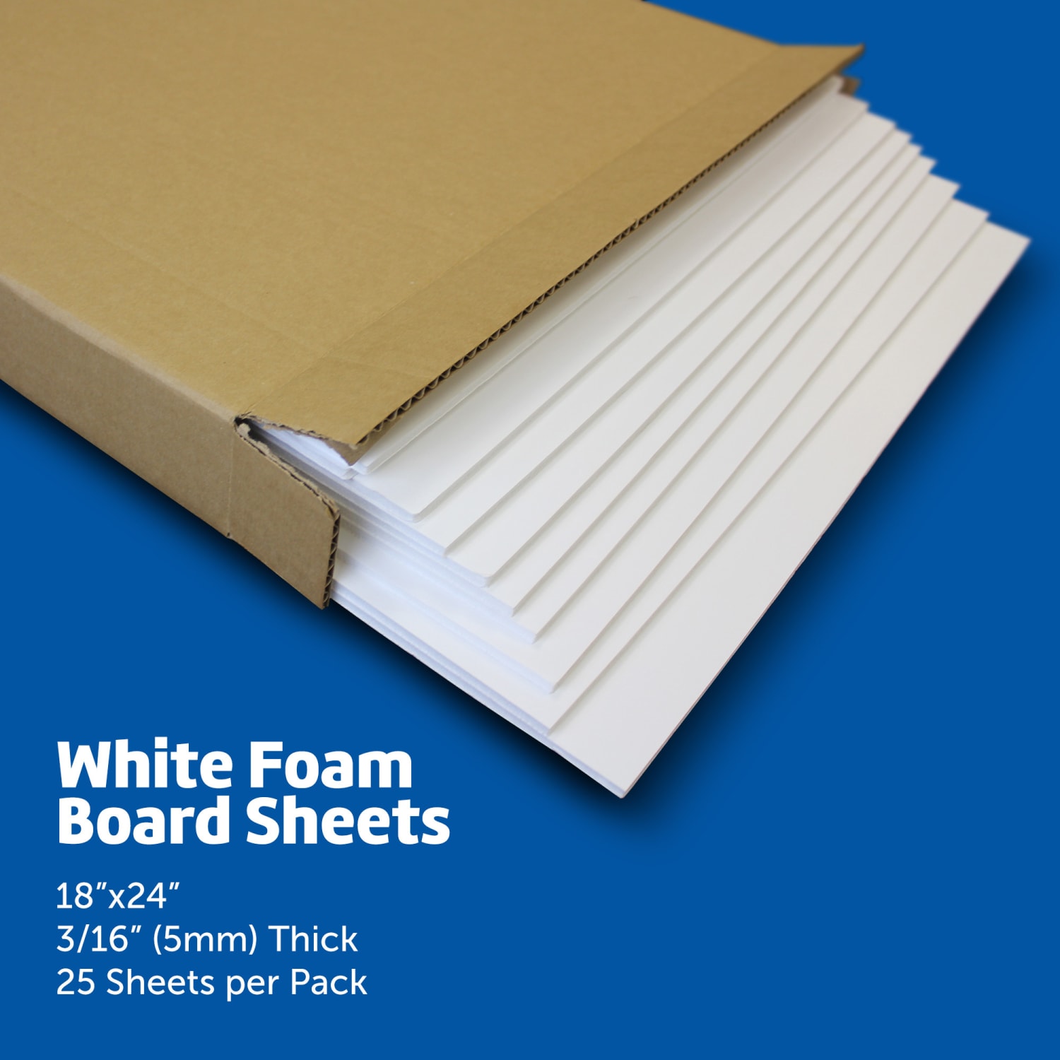 Flipside Products Foam Board, 18in x 24in, White, Pack Of 5 - Image 3