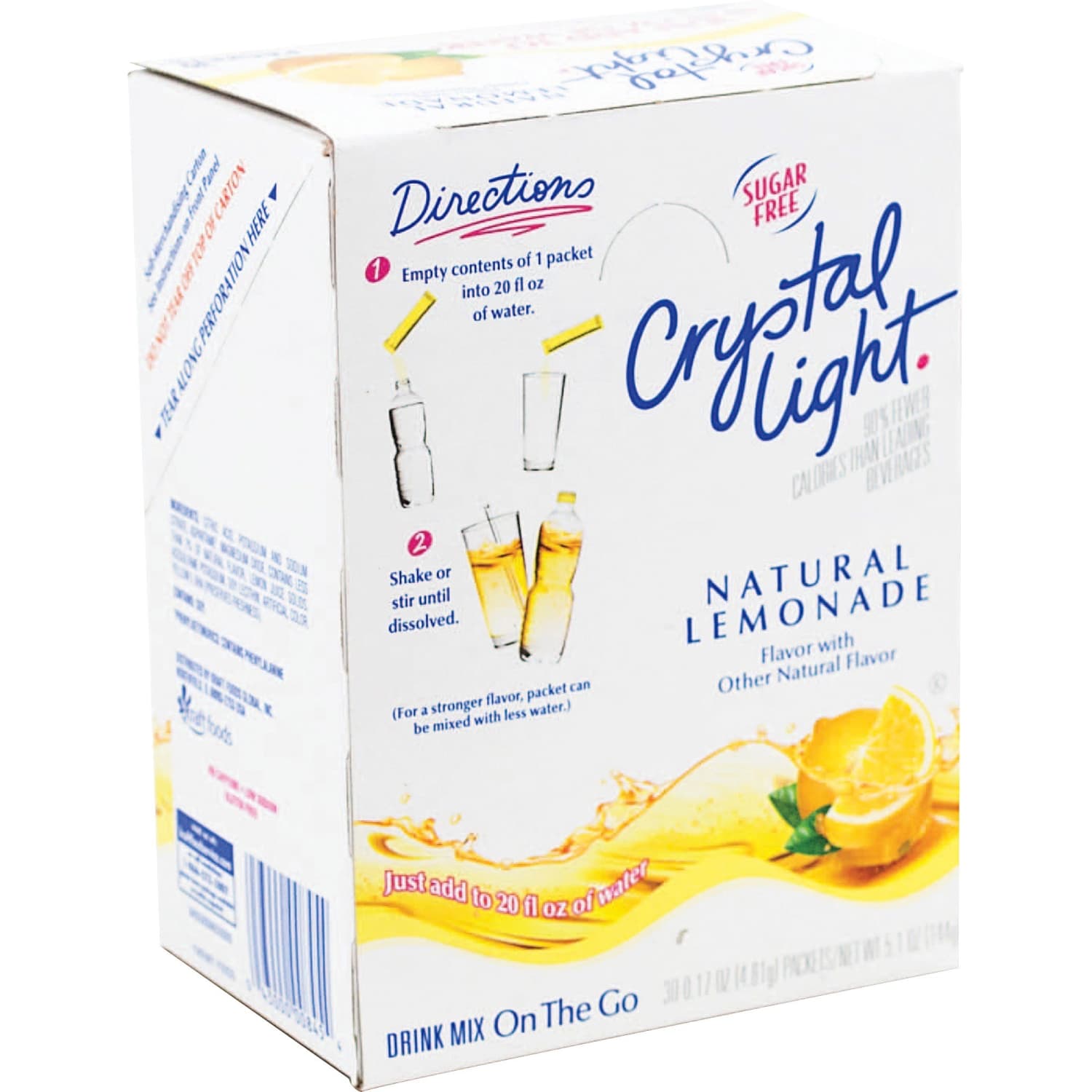 Crystal Light On The Go Mix Sticks, Lemon, Box Of 30 Packets - Image 5