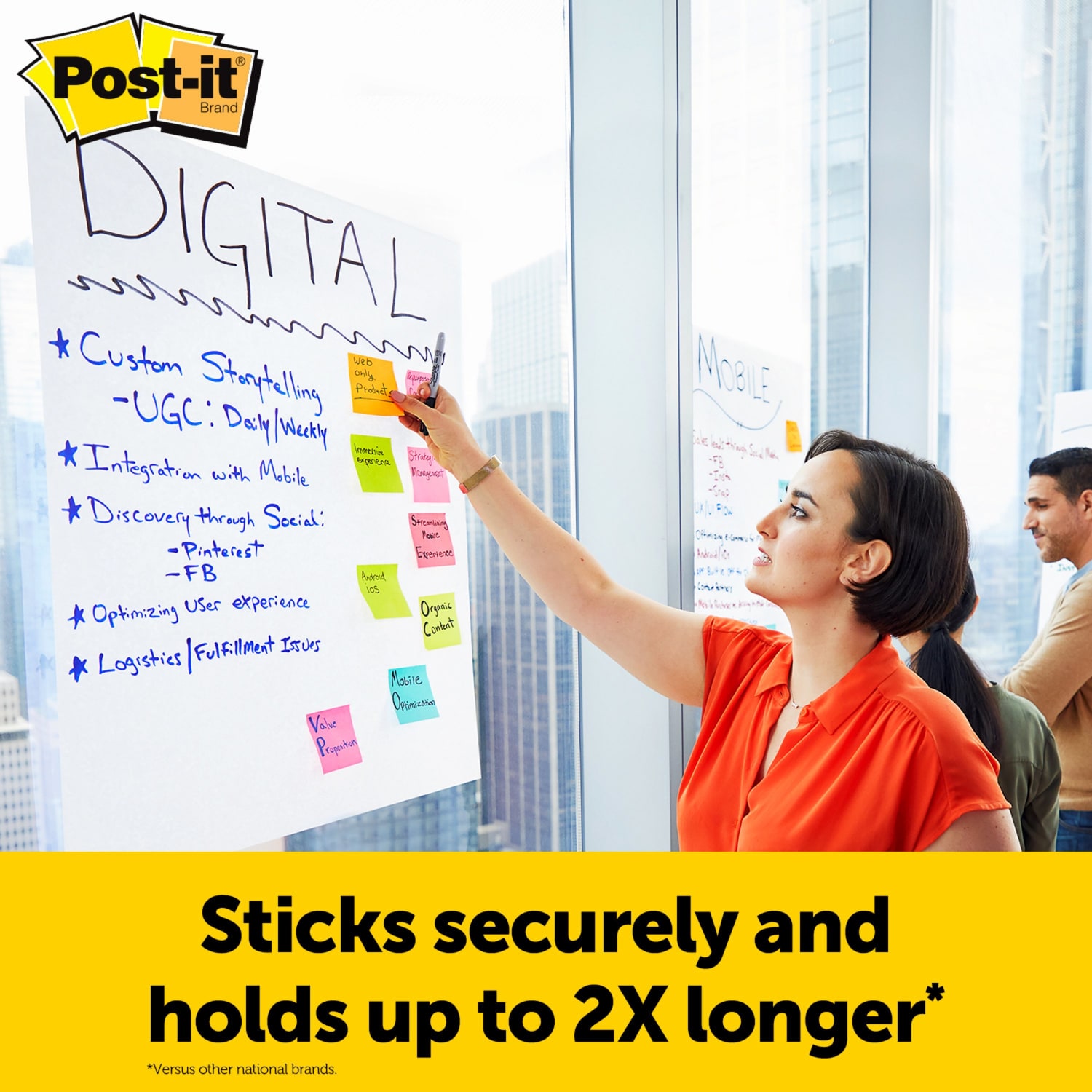 Post-it Super Sticky Easel Pads, 20in x 23in, 4 Pads, 20 Sheets/Pad, School Supplies for Classrooms, White - Image 3