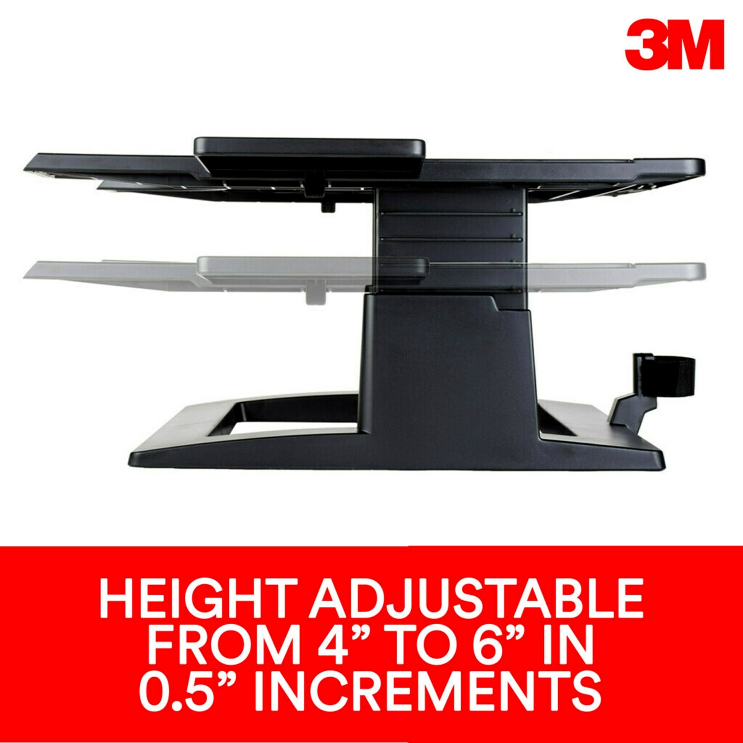 3M Ergonomic Notebook Computer Stand, Black - Image 4