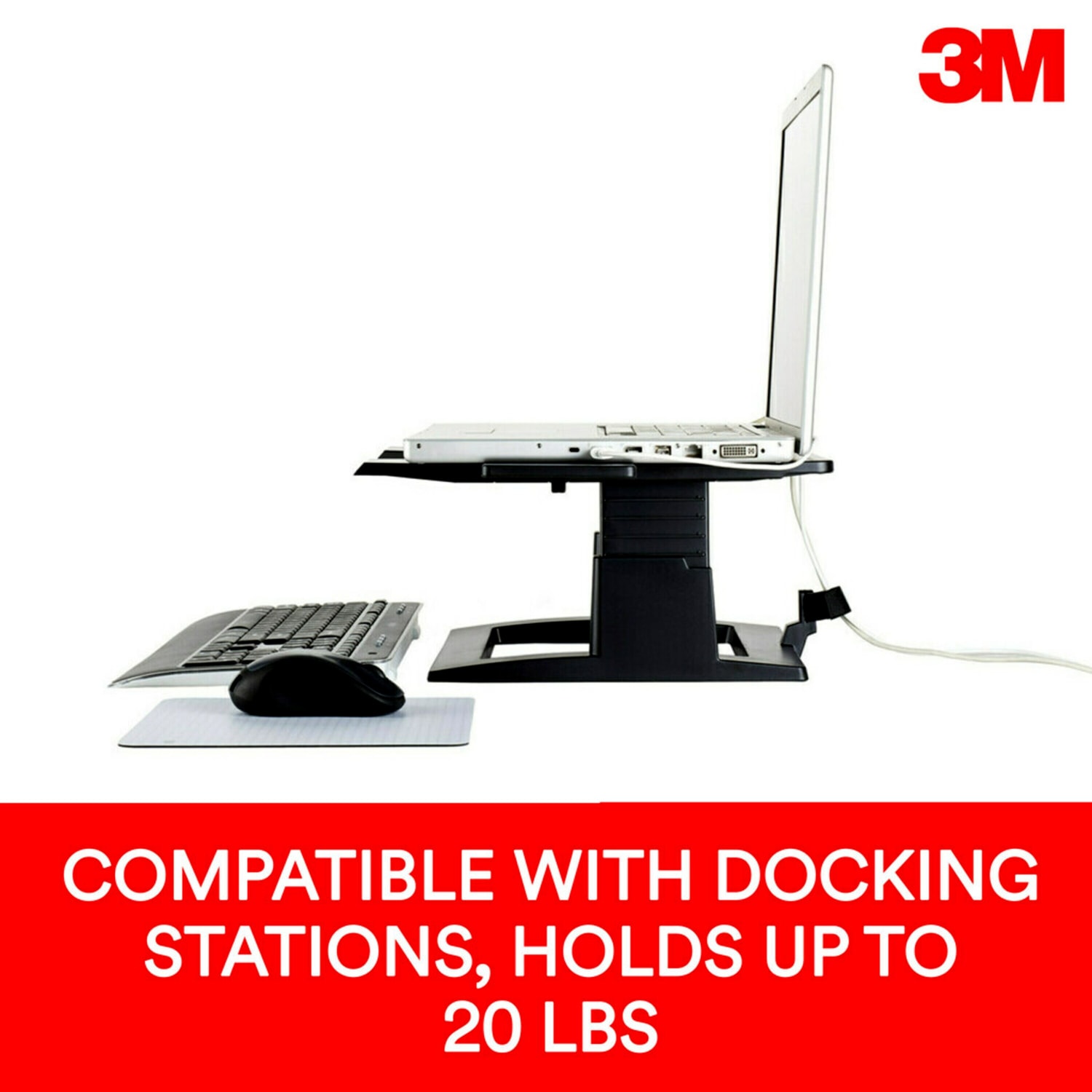 3M Ergonomic Notebook Computer Stand, Black - Image 6