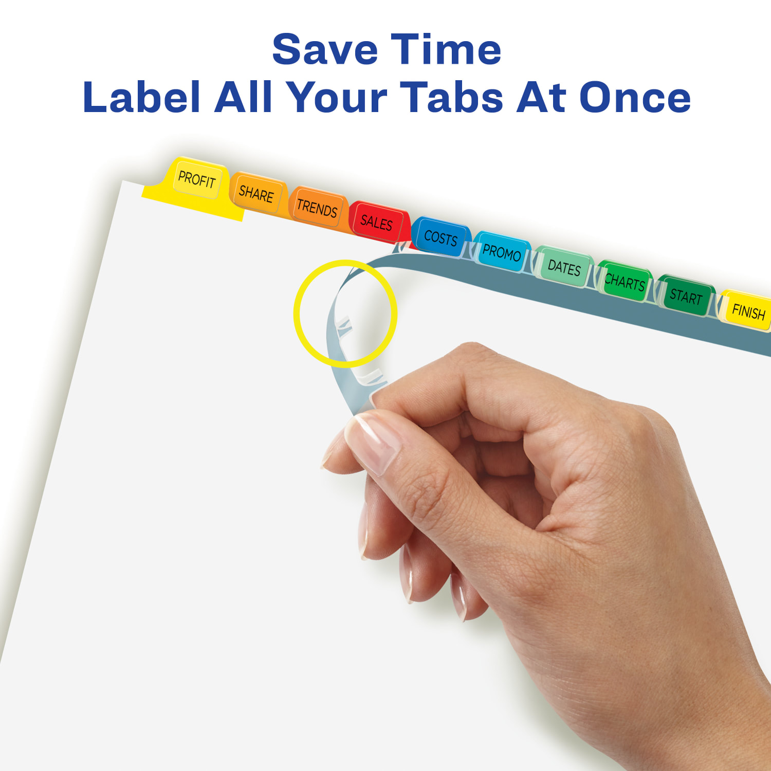 Avery Customizable Index Maker Dividers For 3 Ring Binder, Easy Print & Apply Clear Label Strip, 12 Tab, Multicolor, Pack Of 5 Sets - Image 5