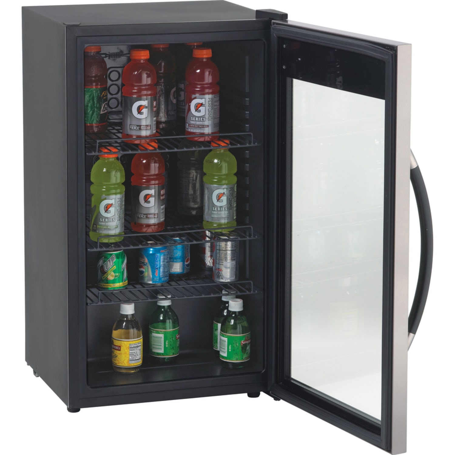 Avanti 3.0 Cu Ft Showcase Beverage Cooler Refrigerator, Black/Stainless Steel - Image 4