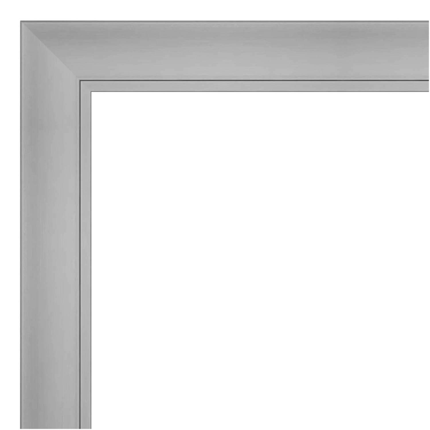 Amanti Art Rectangular Non-Magnetic Cork Bulletin Board, Natural, 32in x 24in, Flair Polished Nickel Plastic Frame - Image 5