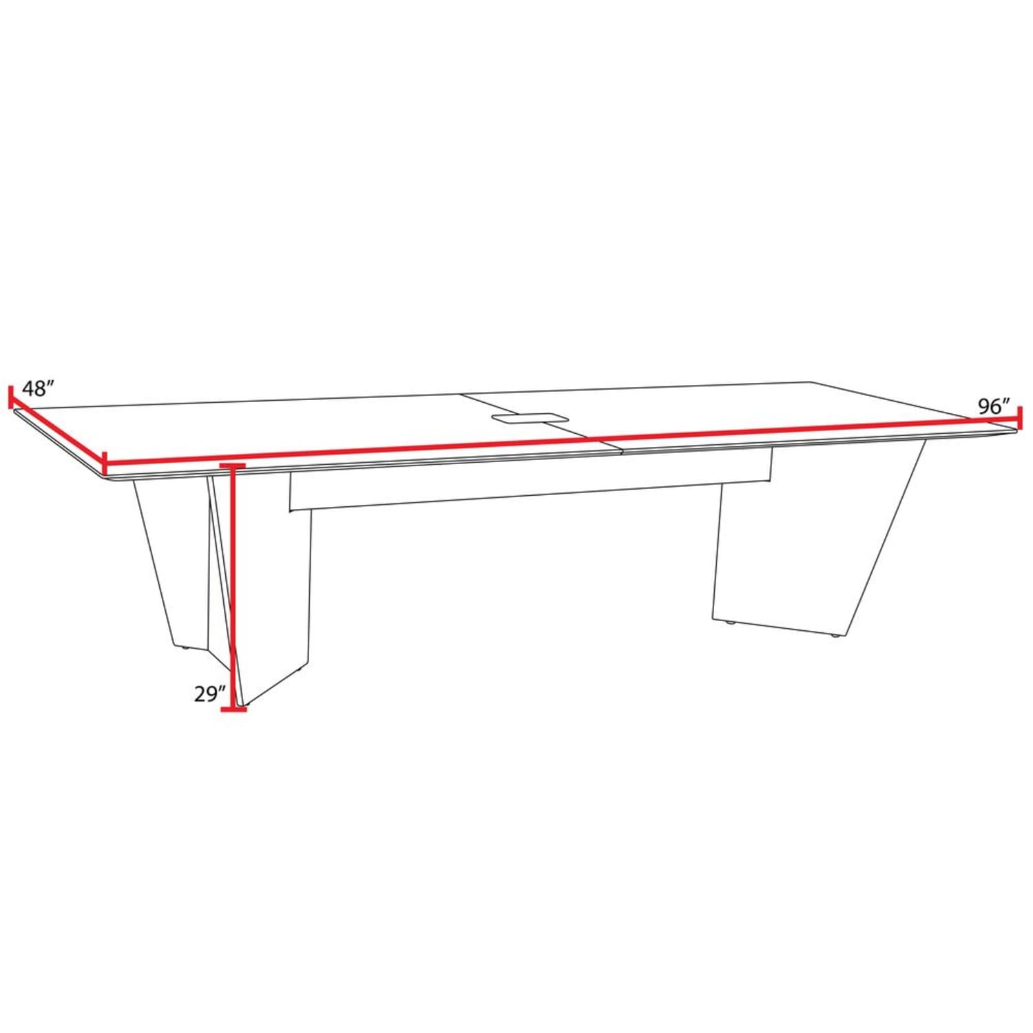 Regency Array Melamine Oval Conference Table, 29inH x 96inW x 48inD, White - Image 4