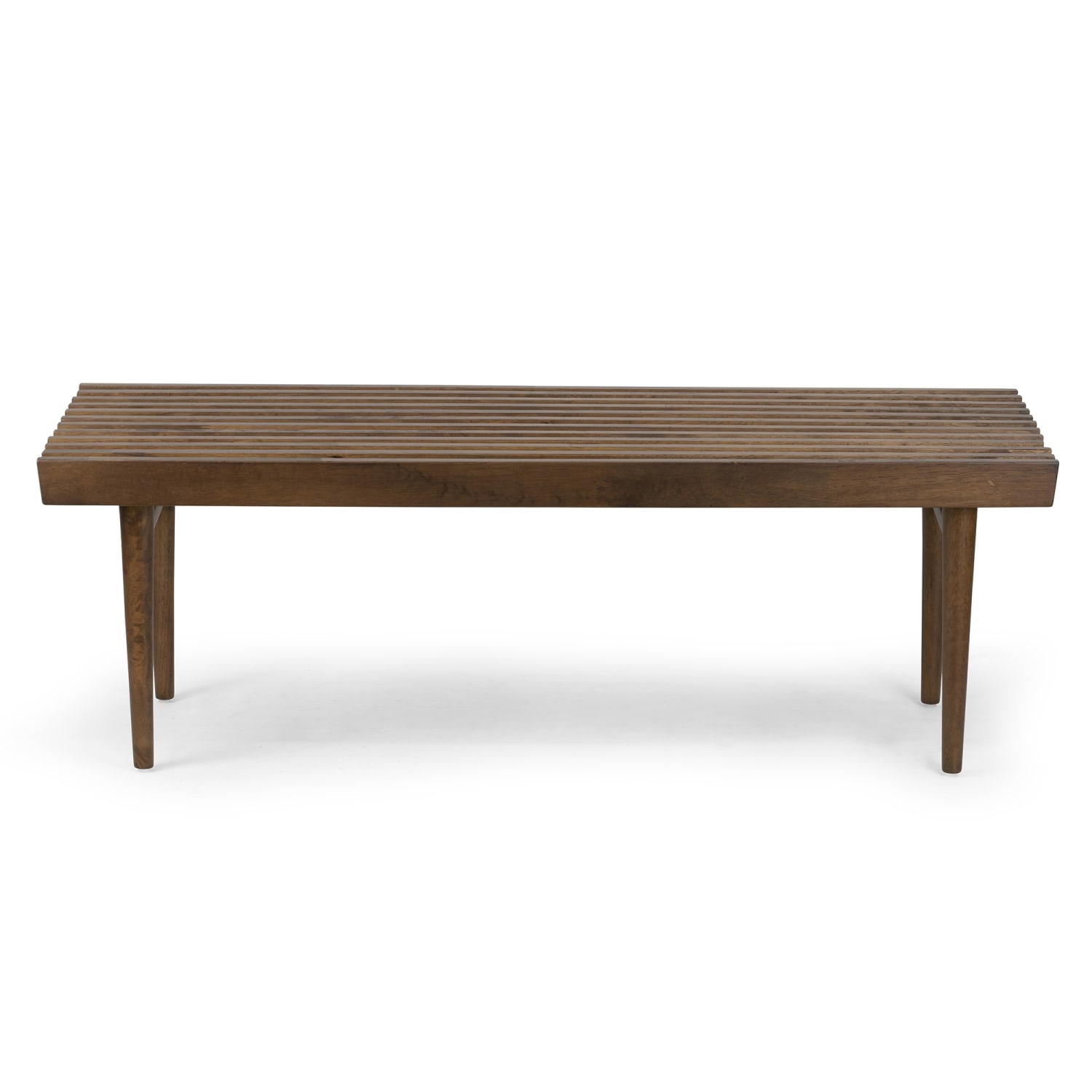 Glamour Home Baird Wooden Bench, 16inH x 47-1/4inW x 18inD, Walnut - Image 7