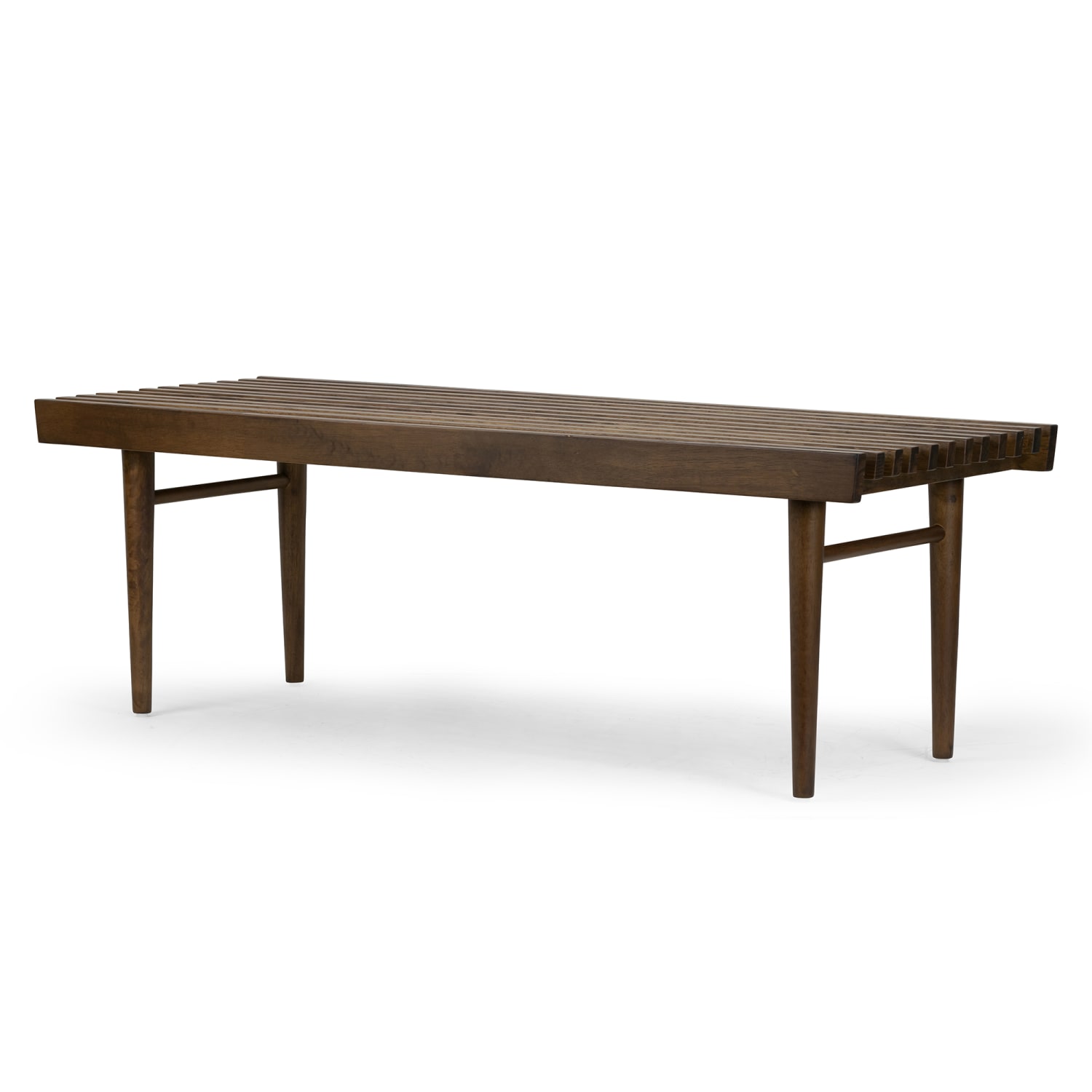 Glamour Home Baird Wooden Bench, 16inH x 47-1/4inW x 18inD, Walnut - Image 9