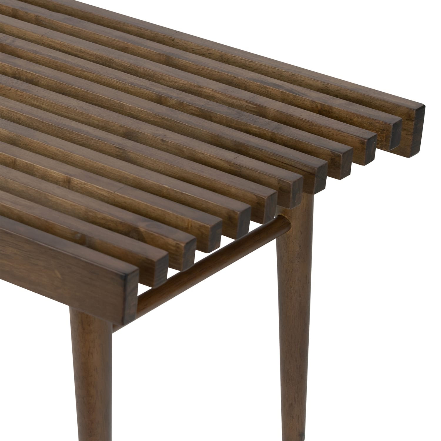 Glamour Home Baird Wooden Bench, 16inH x 47-1/4inW x 18inD, Walnut - Image 11