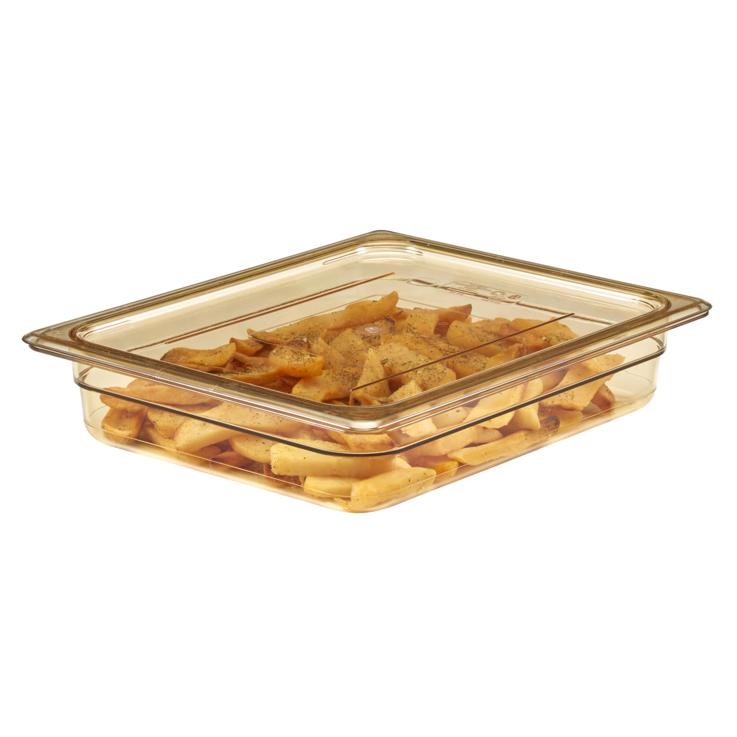 Cambro H-Pan High-Heat GN 1/2 Flat Covers, 3/8inH x 10-3/8inW x 12-3/4inD, Amber, Pack Of 6 Covers - Image 3