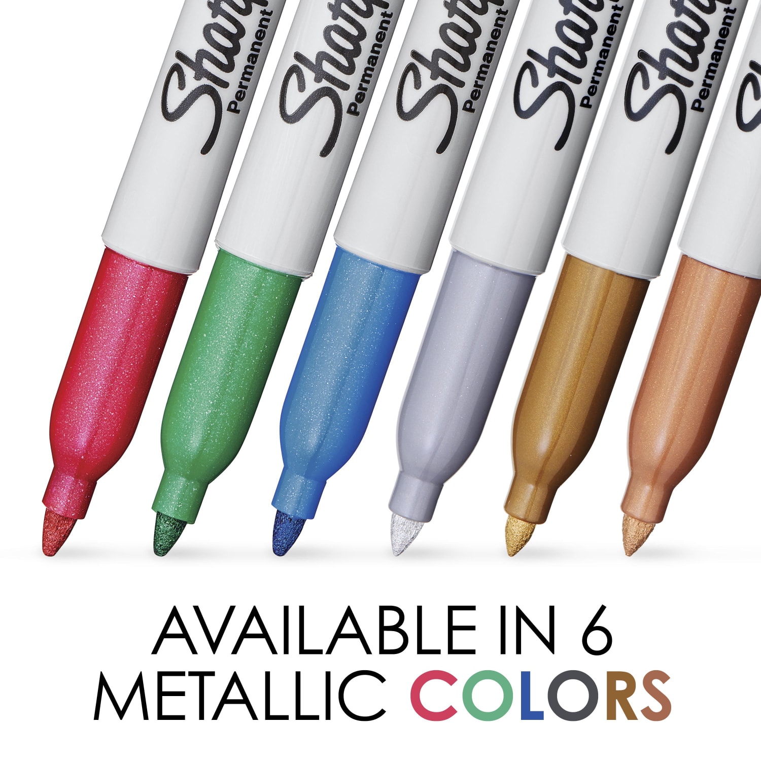 Sharpie Metallic Markers, Silver, Pack Of 4 Markers - Image 3