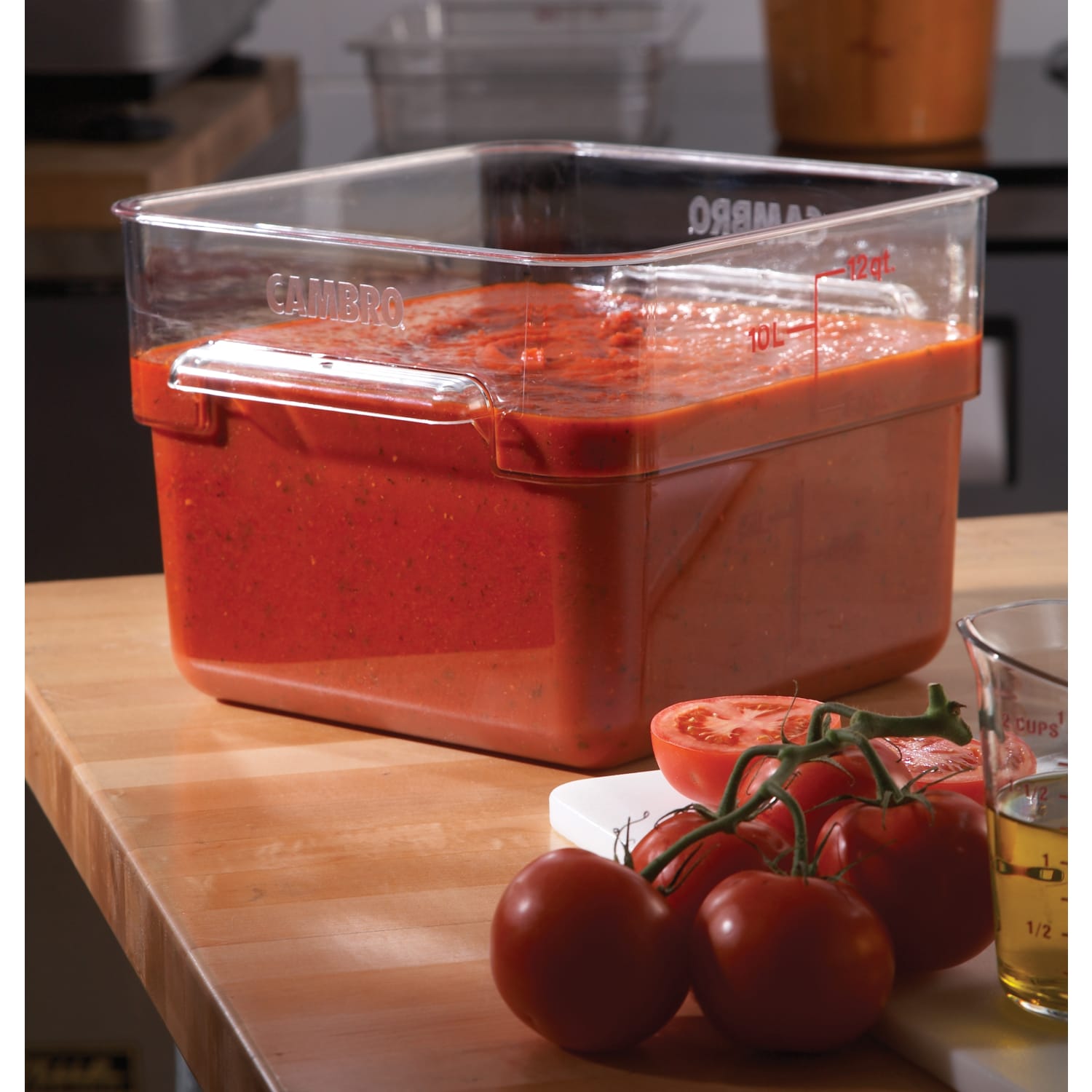 Cambro Camwear 12-Quart CamSquare Storage Containers, Allergen-Free Purple, Set Of 6 Containers - Image 4