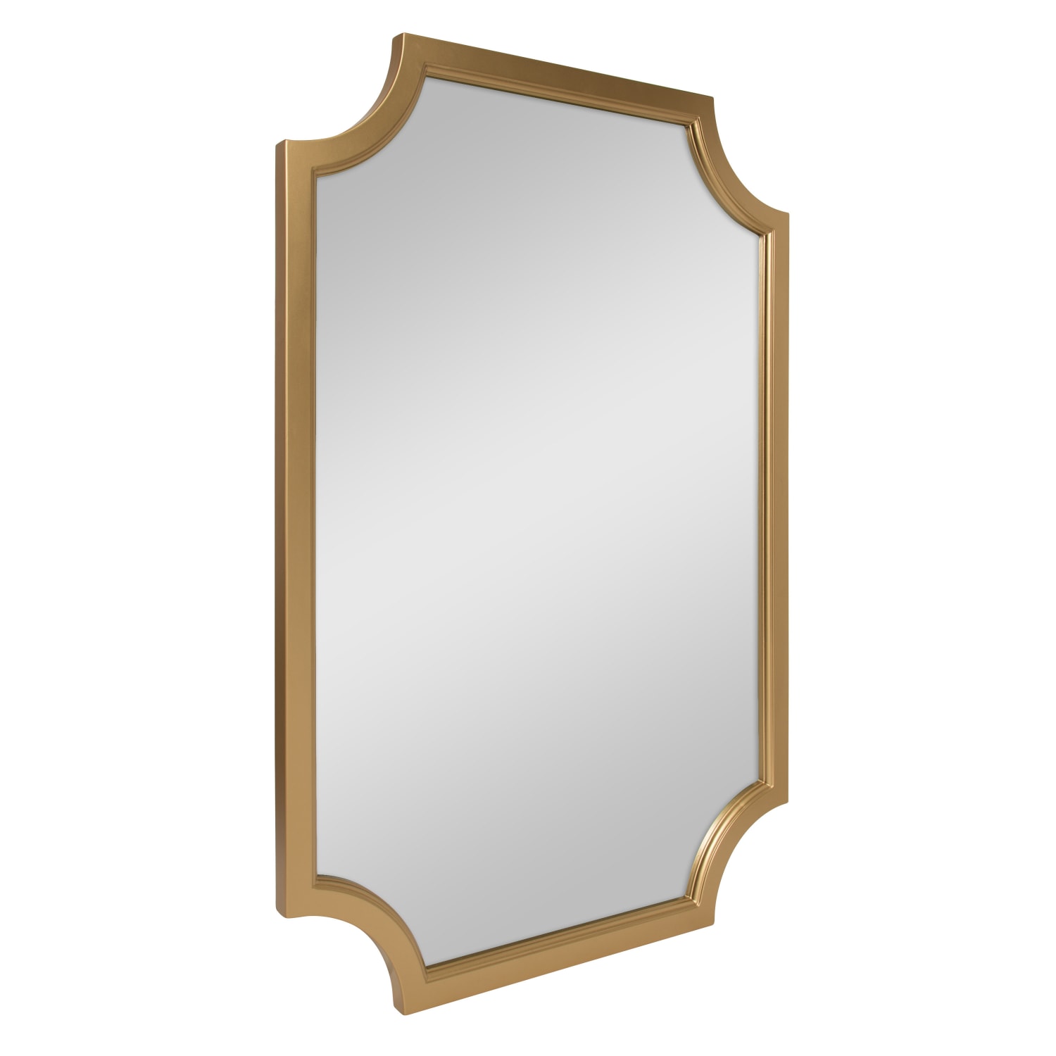 Uniek Kate And Laurel Hogan Framed Scalloped Mirror, 36inH x 24inW x 1inD,. Gold