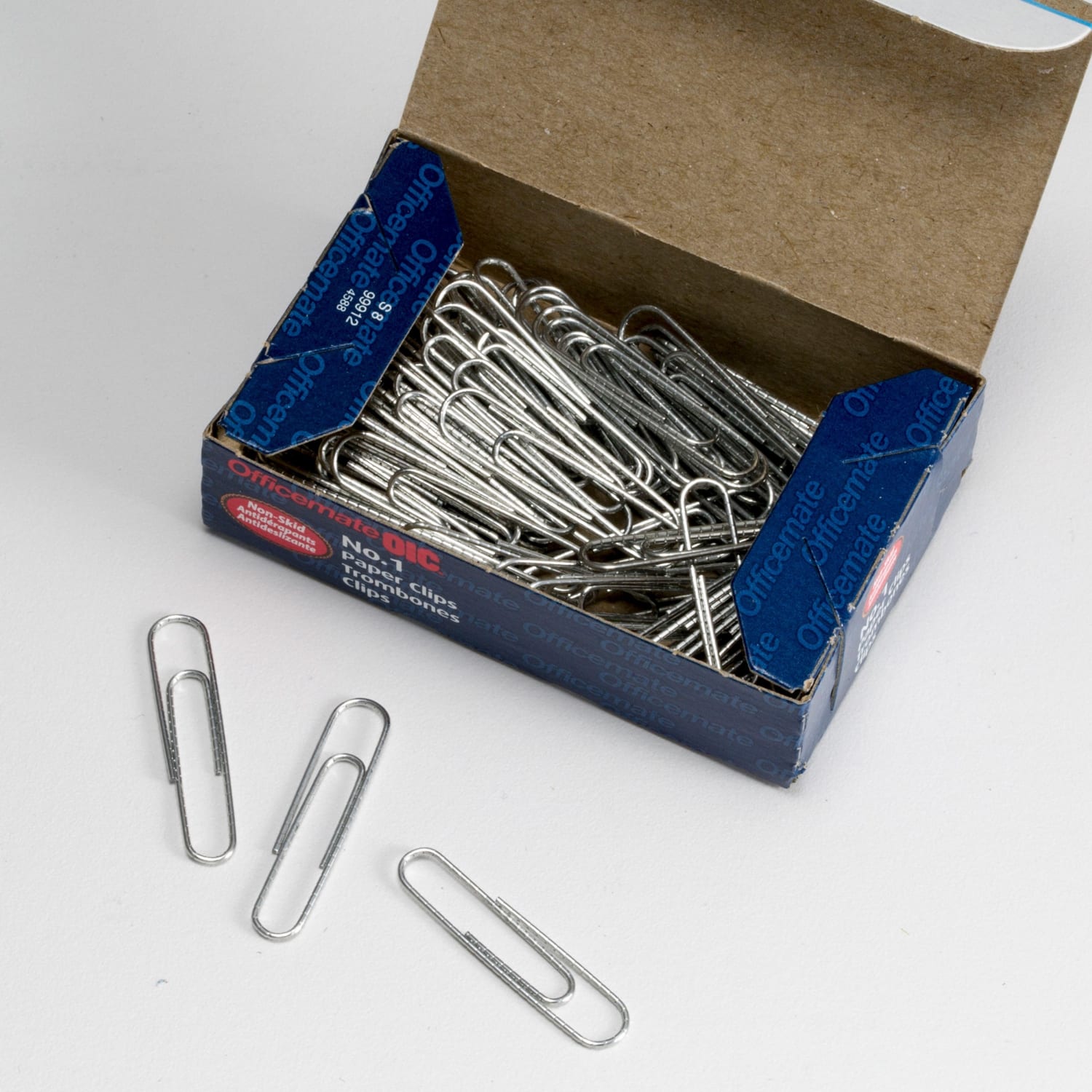 Officemate No. 1 Nonskid Paper Clips - No. 1 - 1.8in Length x 0.5in Width - Non-skid - 1000 / Pack - Silver - Steel - Image 5