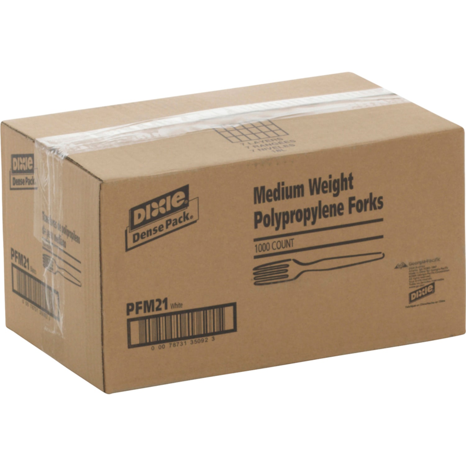 Dixie Bulk Case Plastic Forks, White, Case Of 1,000 - Image 5