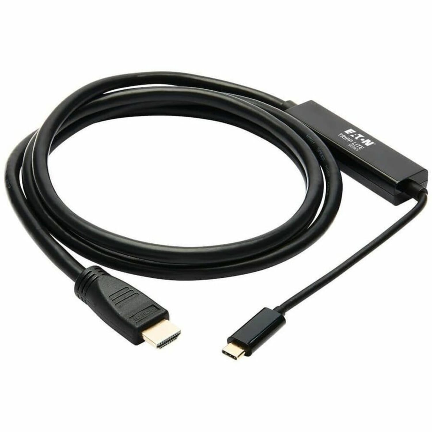 Tripp Lite by Eaton USB-C to HDMI Active Adapter Cable (M/M), 4K 60 Hz, 4:4:4, HDCP 2.2, Mid-Cable Adapter, Black, 6 ft. (1.8 m) - Image 3