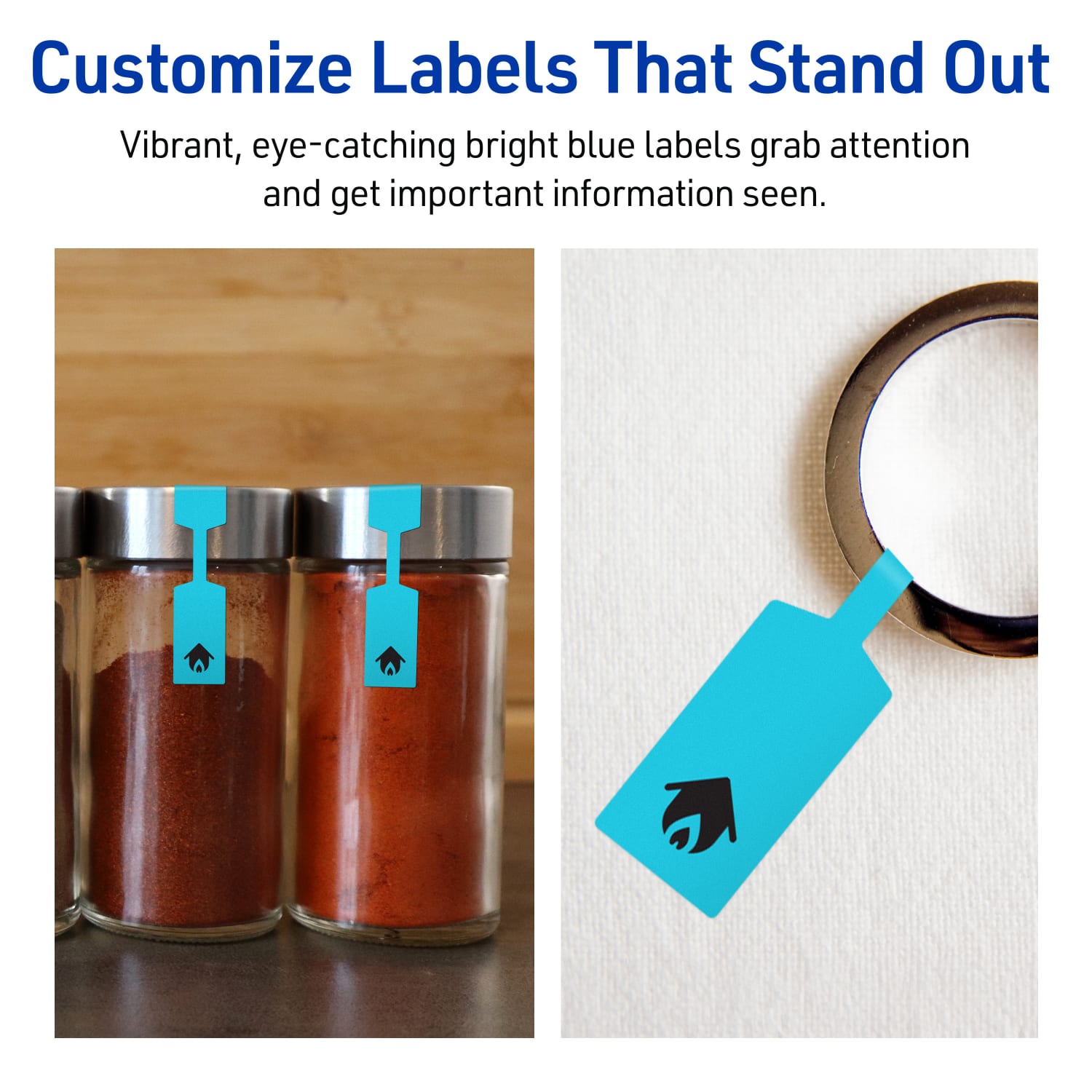 Avery Printable Labels With Sure Feed Technology, 94749-BBP20, Barbell, 1/2in x 2-1/2in, Matte Bright Blue, Pack of 900 - Image 4