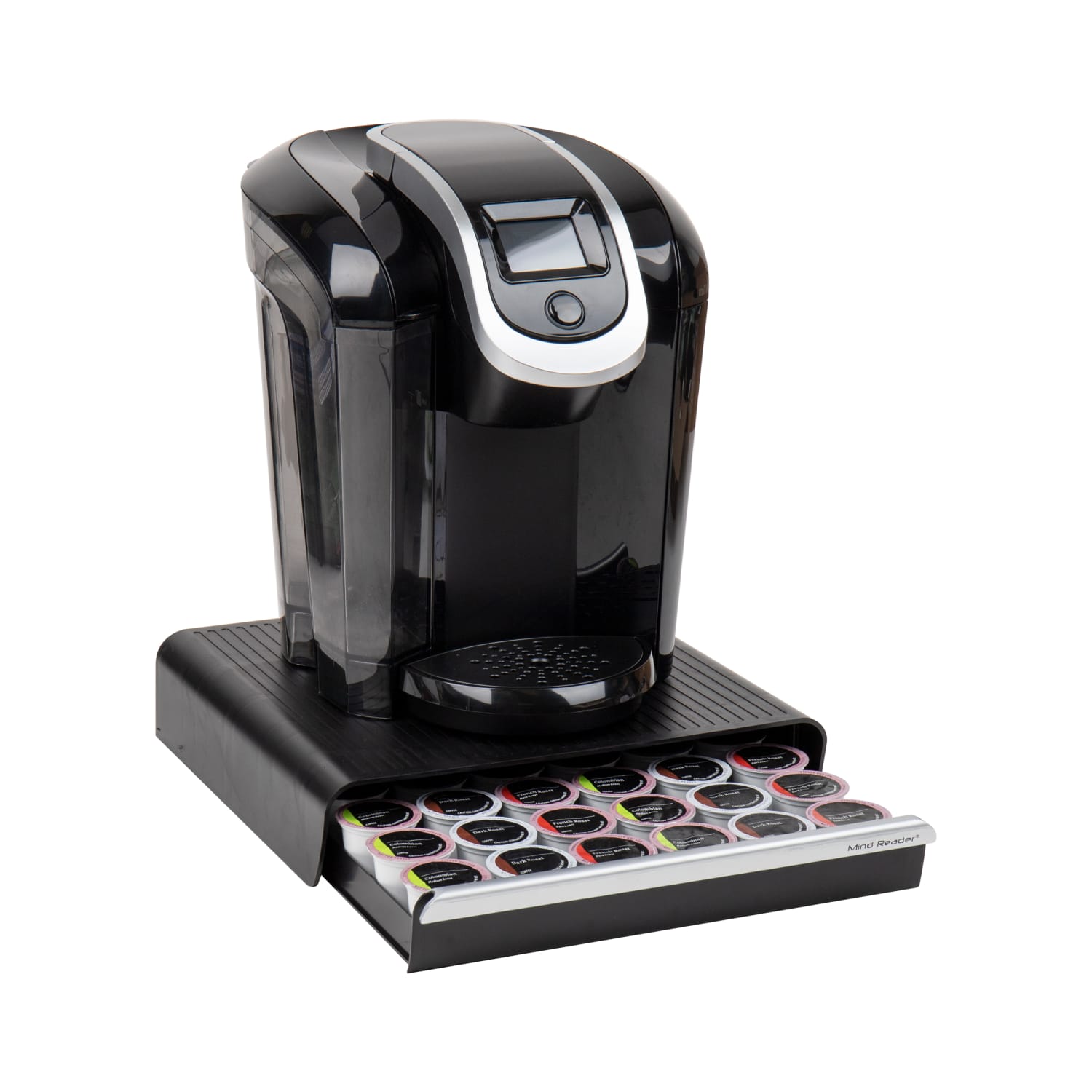 Mind Reader Single Serve Coffee Pod Drawer, 36 Coffee Pod Capacity, Black