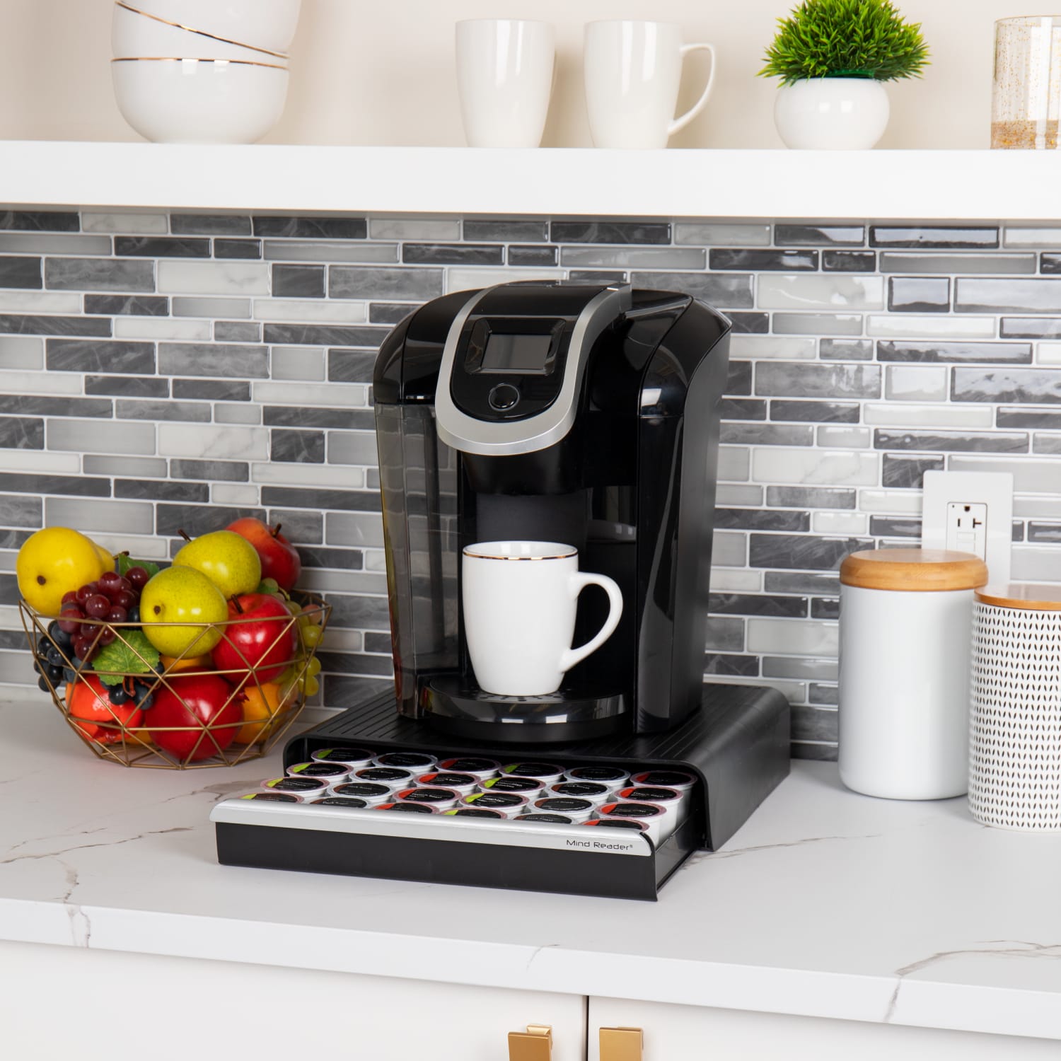 Mind Reader Single Serve Coffee Pod Drawer, 36 Coffee Pod Capacity, Black - Image 3