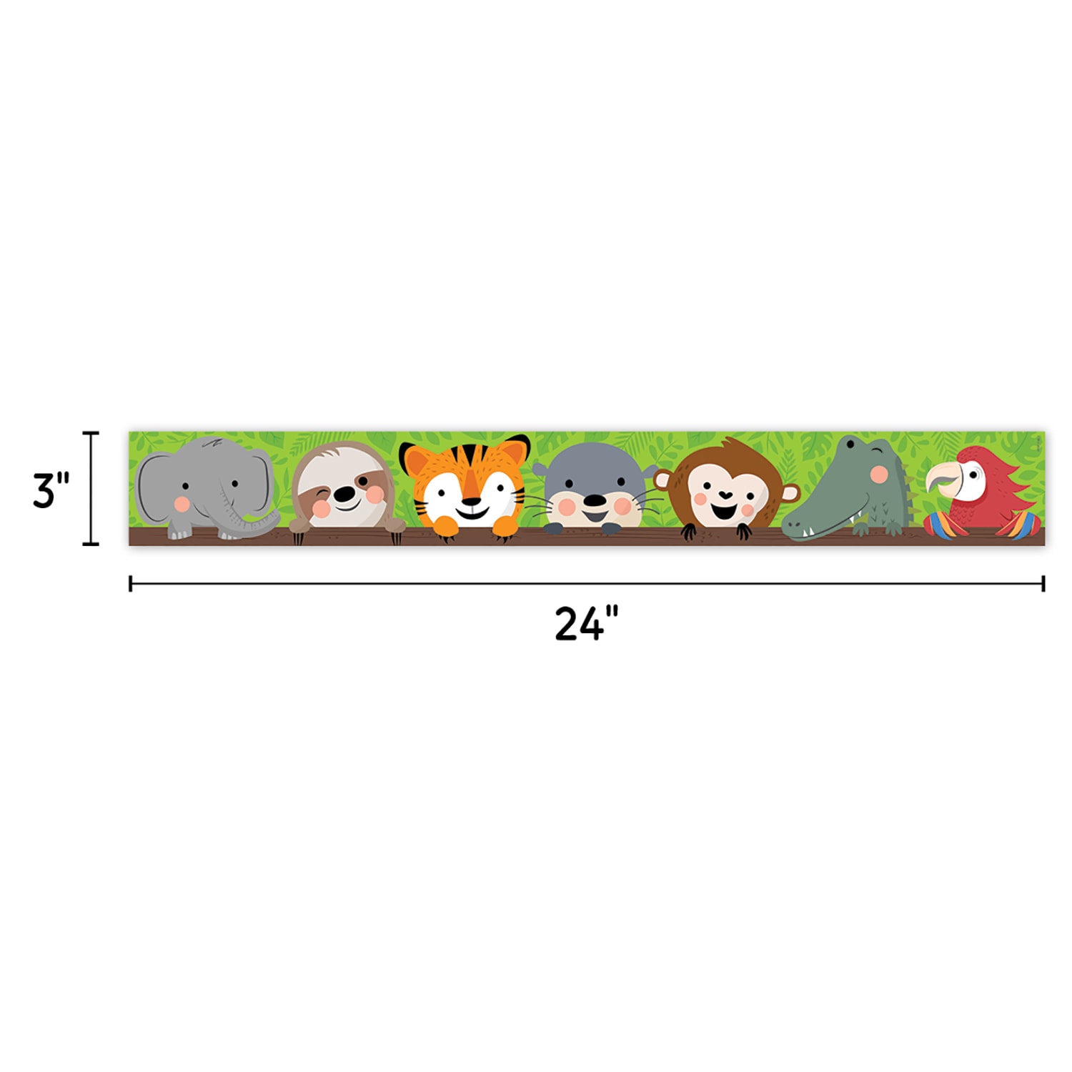 Creative Teaching Press EZ Borders, Jungle Friends, 24 Borders Per Pack, Set Of 3 Packs - Image 4