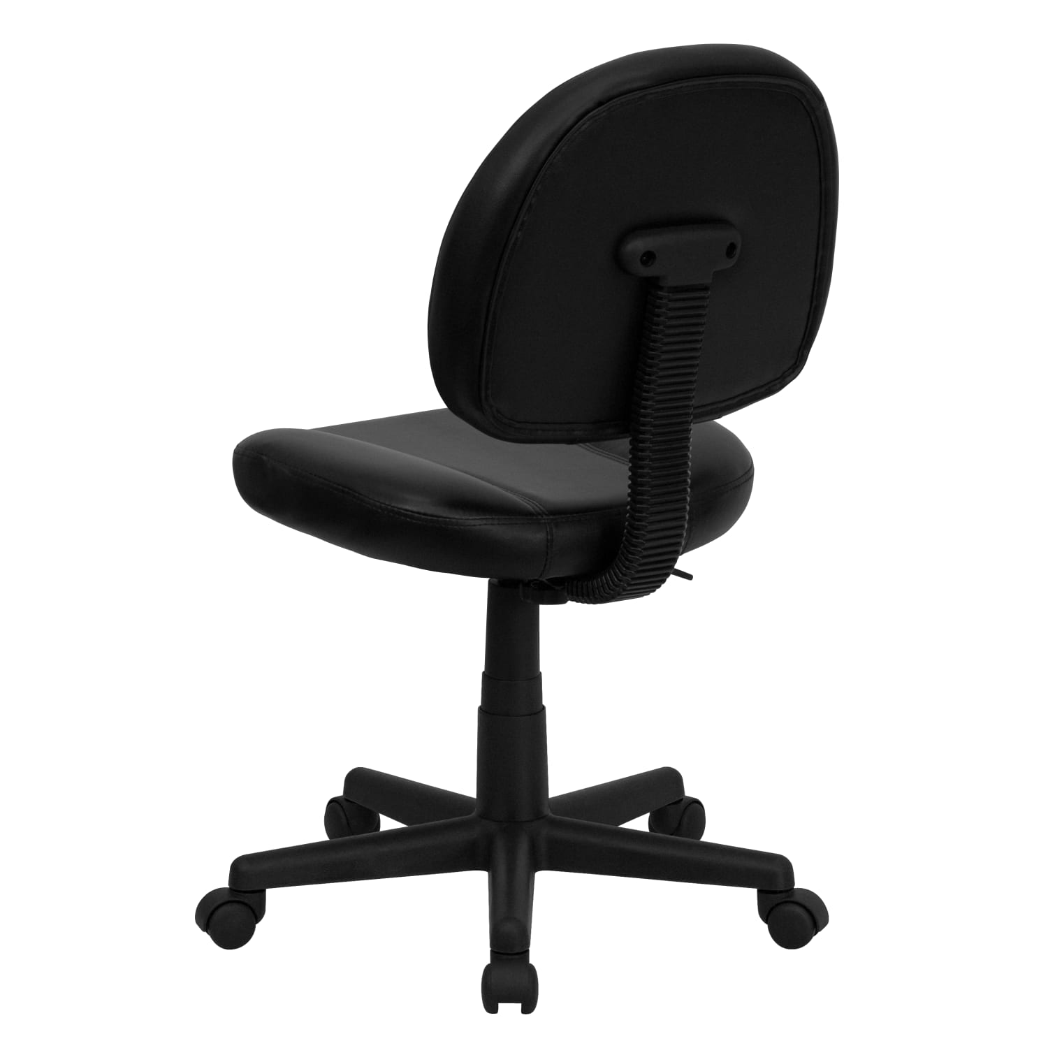 Flash Furniture LeatherSoft Faux Leather MidBack Ergonomic Swivel Chair Black PopularChairscom Flash Furniture LeatherSoft Faux Leather Mid Back Ergonomic Swivel Chair Black PopularChairscom
