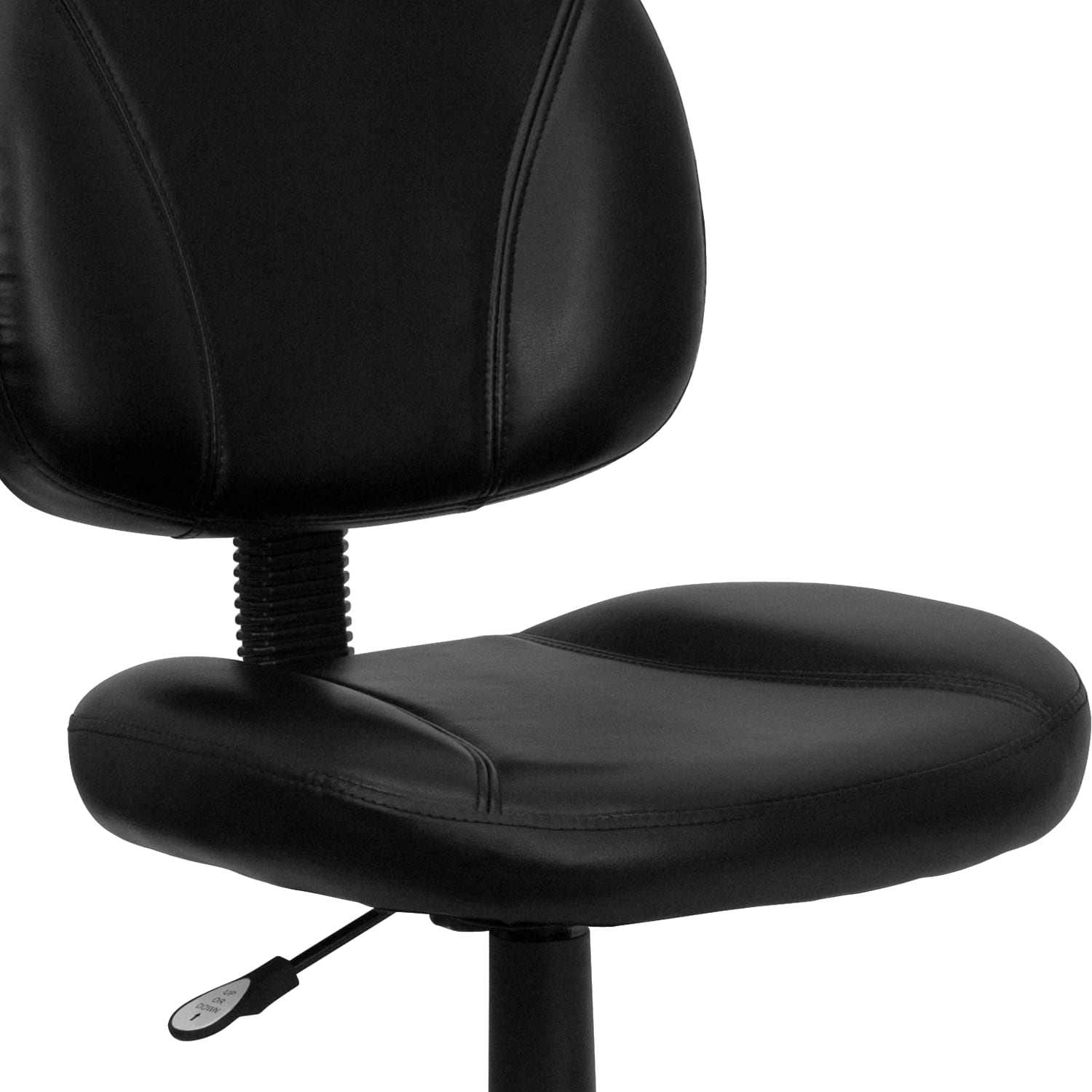 Flash Furniture LeatherSoft Faux Leather MidBack Ergonomic Swivel Chair Black PopularChairscom Flash Furniture LeatherSoft Faux Leather Mid Back Ergonomic Swivel Chair Black PopularChairscom