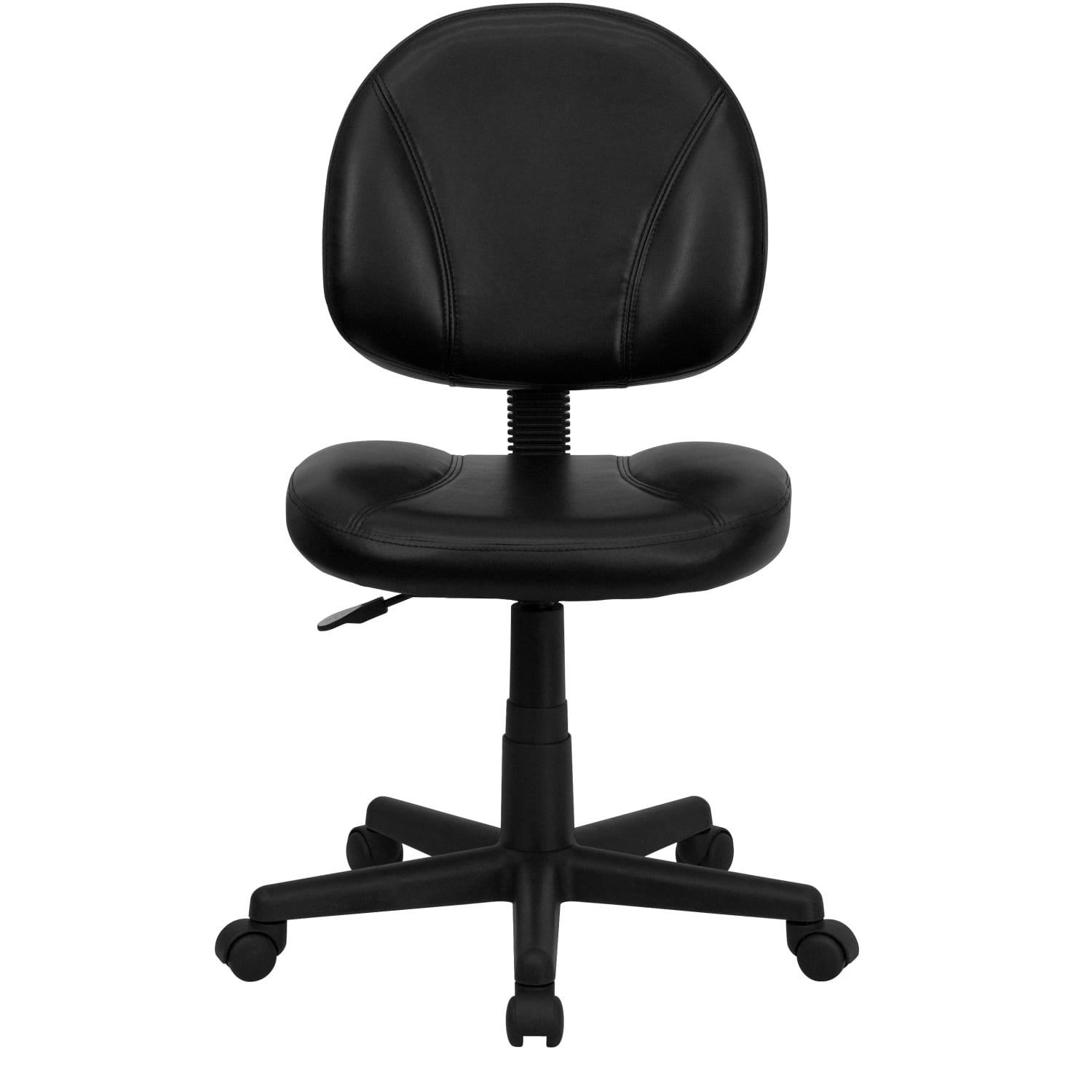 Flash Furniture LeatherSoft Faux Leather MidBack Ergonomic Swivel Chair Black PopularChairscom Flash Furniture LeatherSoft Faux Leather Mid Back Ergonomic Swivel Chair Black PopularChairscom