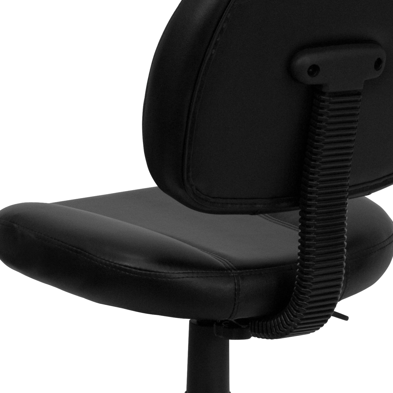 Flash Furniture LeatherSoft Faux Leather MidBack Ergonomic Swivel Chair Black PopularChairscom Flash Furniture LeatherSoft Faux Leather Mid Back Ergonomic Swivel Chair Black PopularChairscom