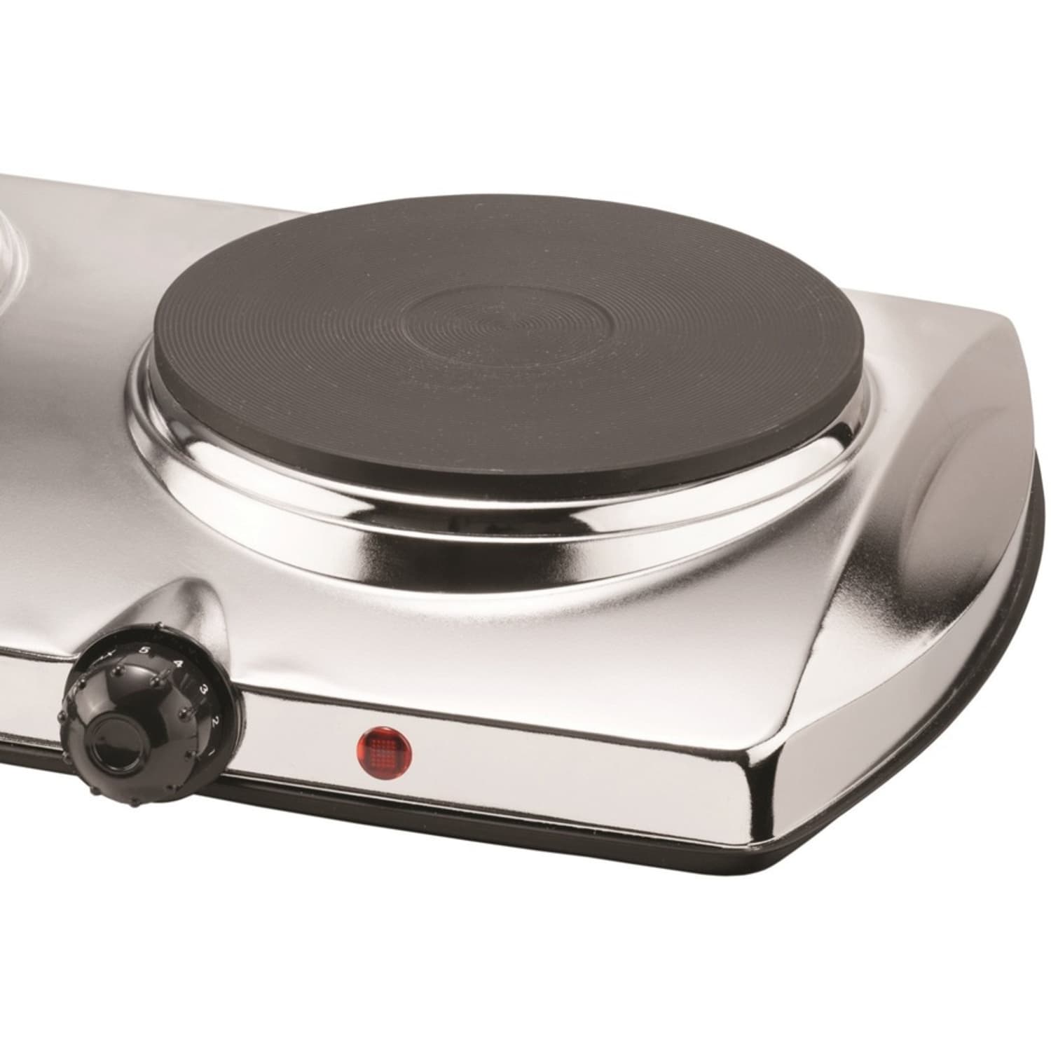 Brentwood TS-372 1440w Electric Double Hot Plate, Silver - 2 x Burner - GrateCast Iron, Metal, Plastic - Image 4