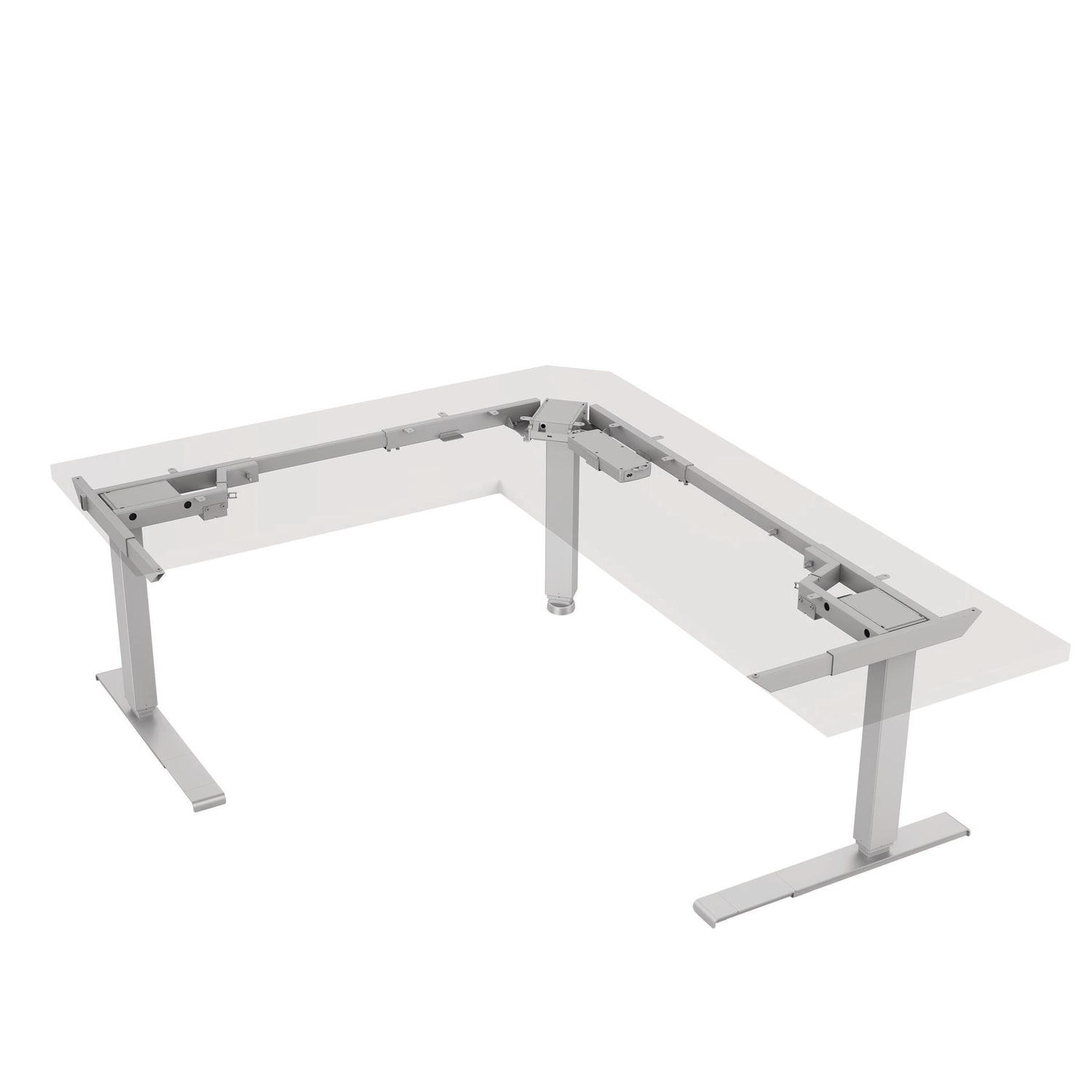Fellowes All-Flex 3-Leg Electric Height Adjustable Table Base, 23-5/16inH x 36inW x 23-1/2inD, Silver - Image 3