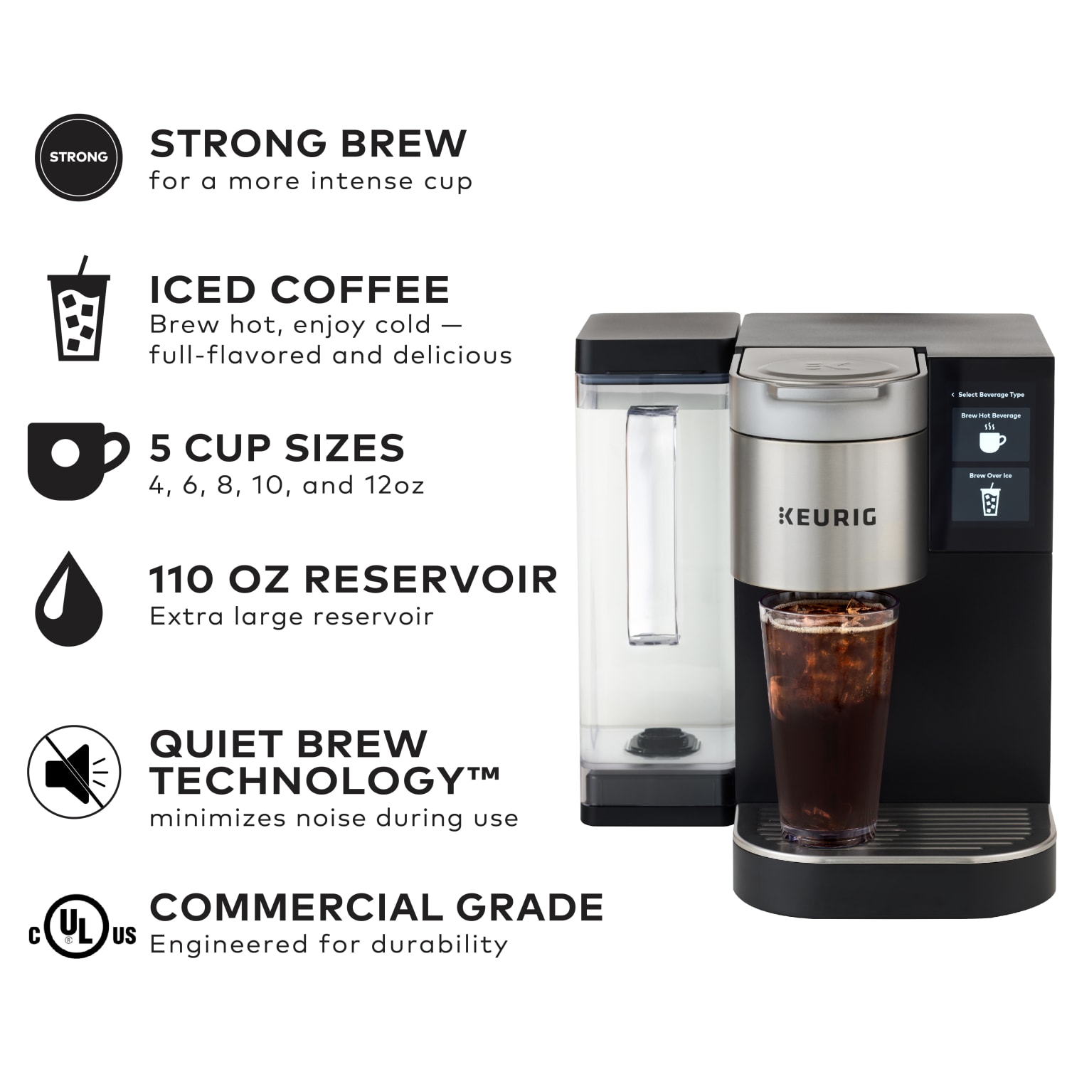 Keurig K2550 Single-Serve Commercial Coffee Maker With Water Reservoir Bundle, Black/Silver - Image 3