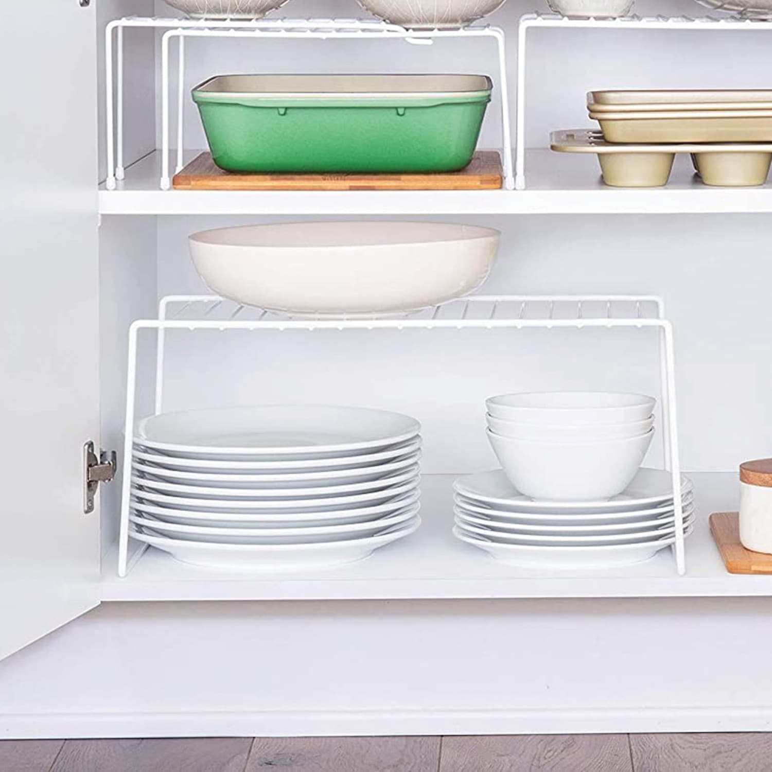 Better Houseware Large Storage Shelf, 9in x 19in, White - Image 3