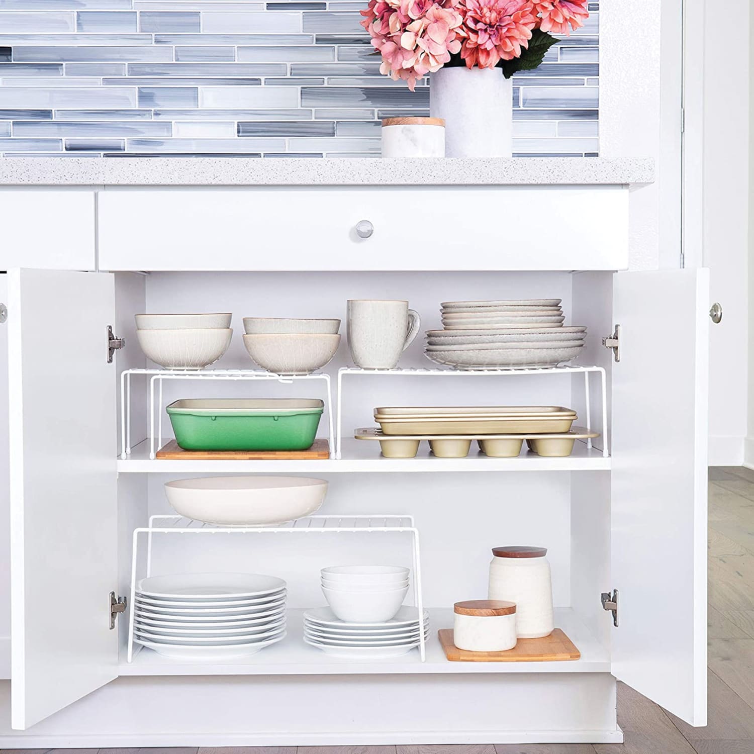 Better Houseware Large Storage Shelf, 9in x 19in, White - Image 6
