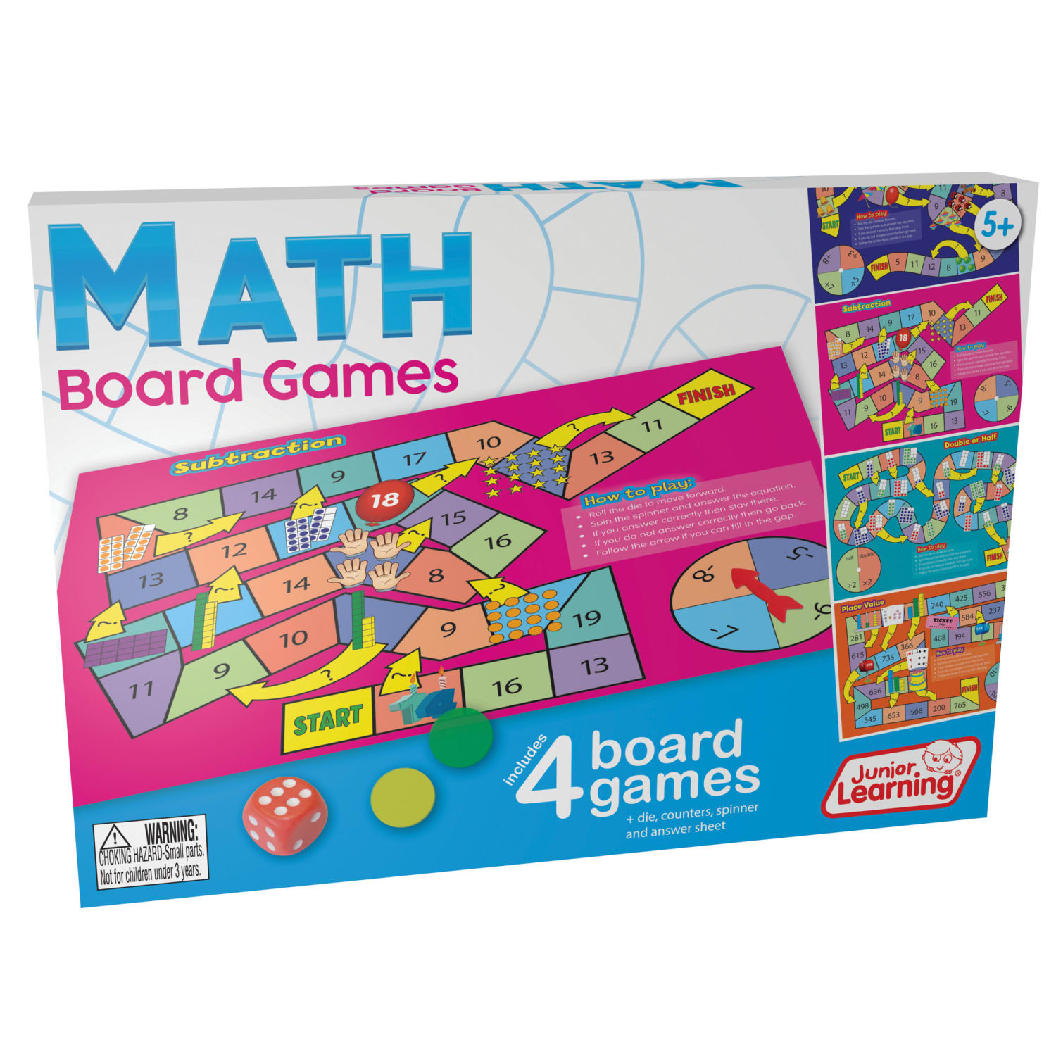 Junior Learning Math Board Games, Pack Of 2 Games - Image 3