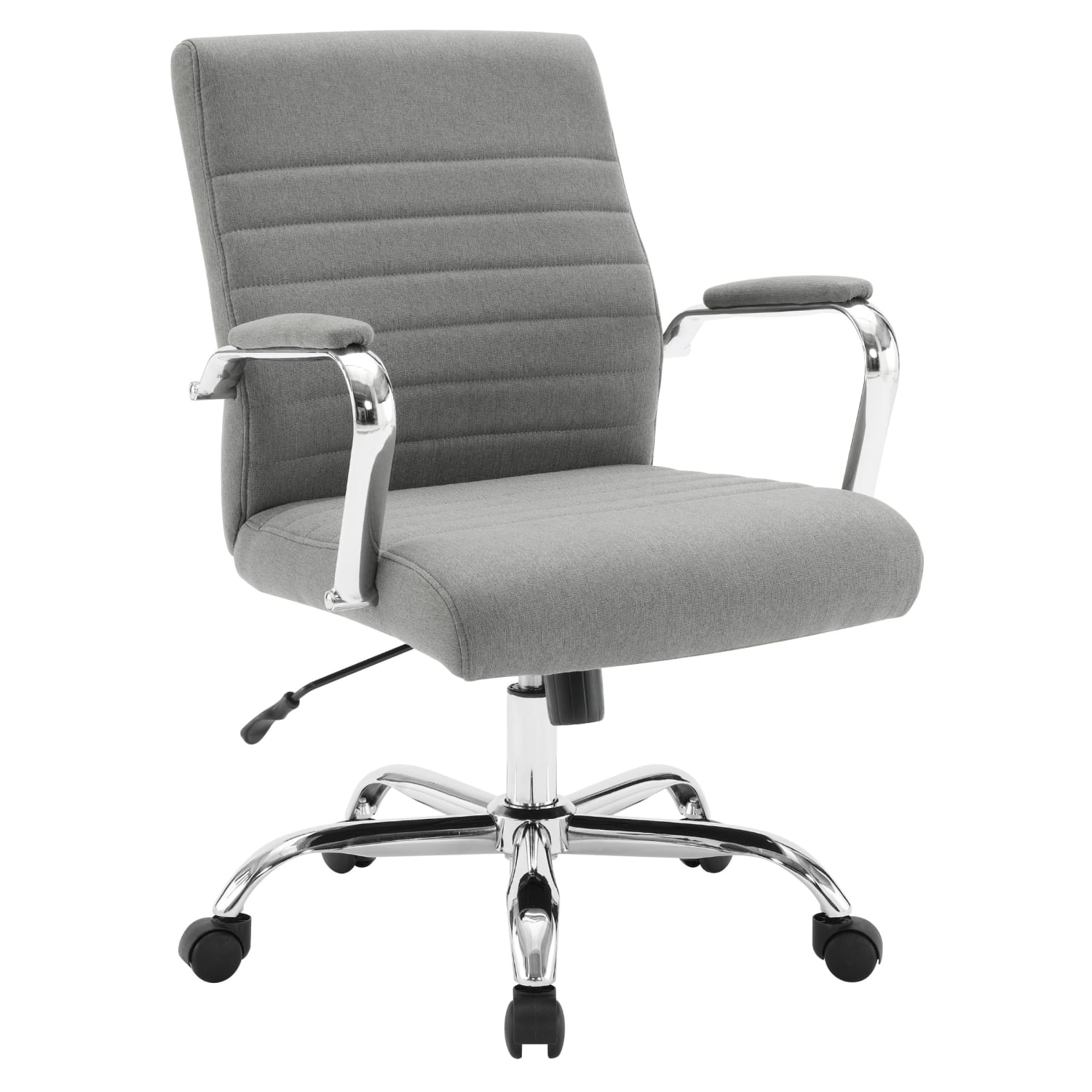 Office Star Ergonomic Fabric Mid Back Office Task Chair Gray PopularChairscom