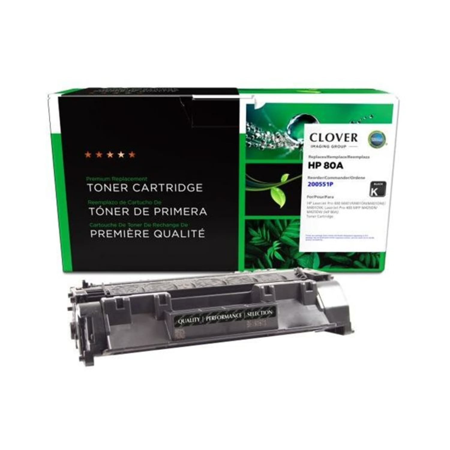 Clover Imaging Group - Black - compatible - remanufactured - toner cartridge (alternative for: HP 80A) - for HP LaserJet Pro 400 M401, MFP M425 - Image 3