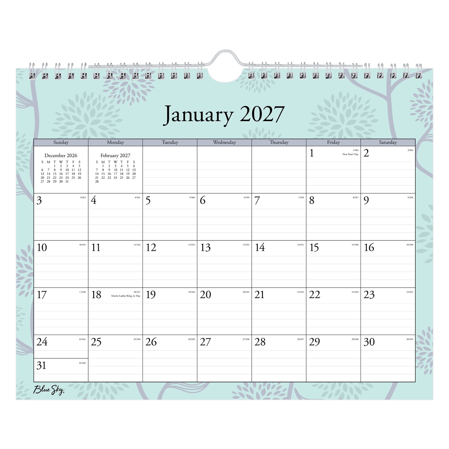 2027 Blue Sky Rue Du Flore Monthly Wall Calendar, 11x8.75, 0%, Rue Du Flore, Jan-Dec, RY27 - Image 3