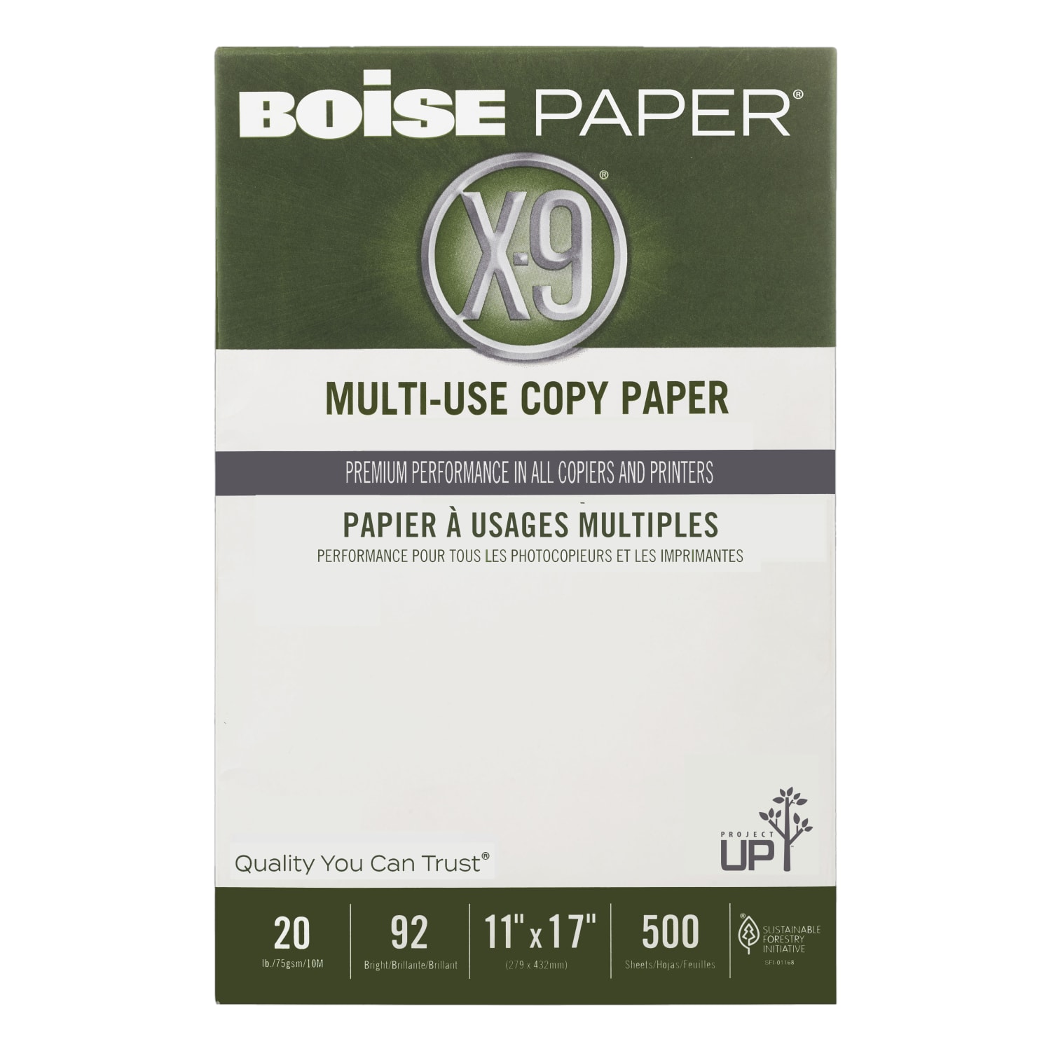 Boise X-9 Multi-Use Printer & Copy Paper, 1 Ream, White, Ledger (11in x 17in), 500 Sheets Per Ream, 20 Lb, 92 Brightness - Image 3