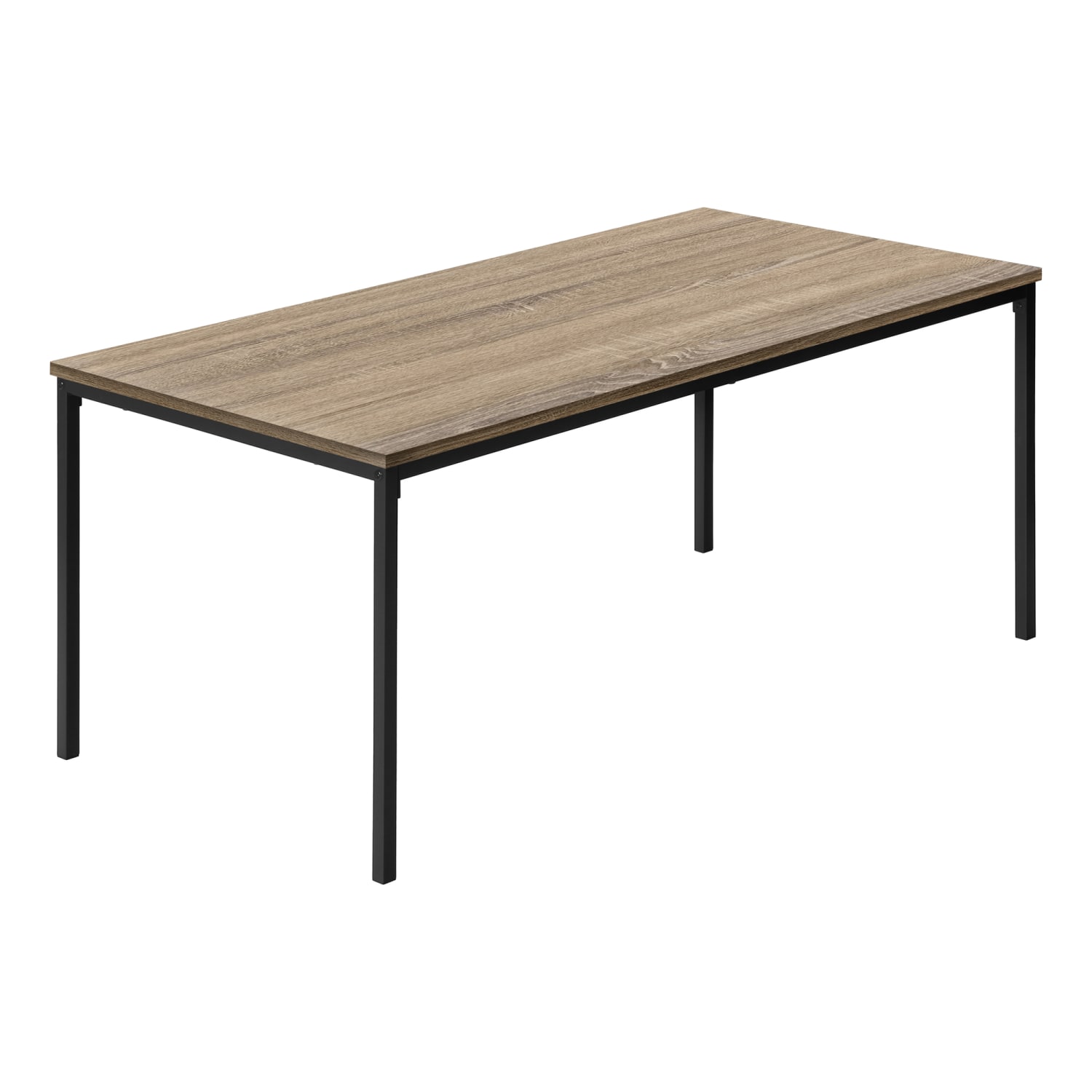 Monarch Specialties Jodi Metal/Laminate 3-Piece Rectangular Table Set, Dark Taupe/Black - Image 5