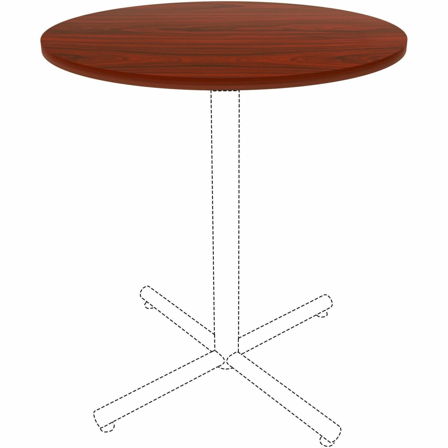 Lorell Hospitality/Conference Tabletop, x 36in Diameter, Mahogany, 87242 - Image 4