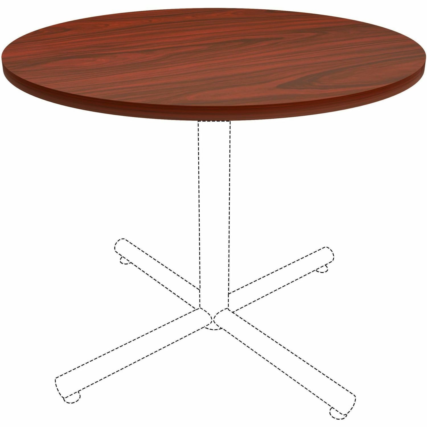 Lorell Hospitality/Conference Tabletop, x 36in Diameter, Mahogany, 87242 - Image 5
