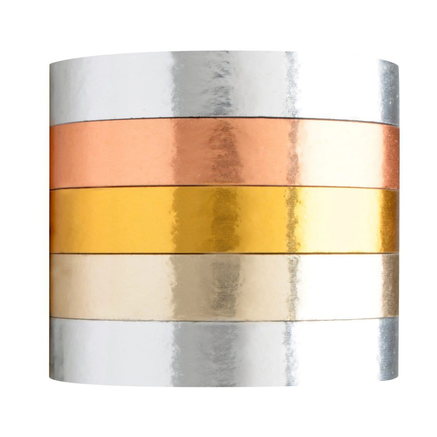 Scotch Expressions Washi Tape, 0.27in x 5.46 yd., Metallic, Pack Of 5 - Image 3